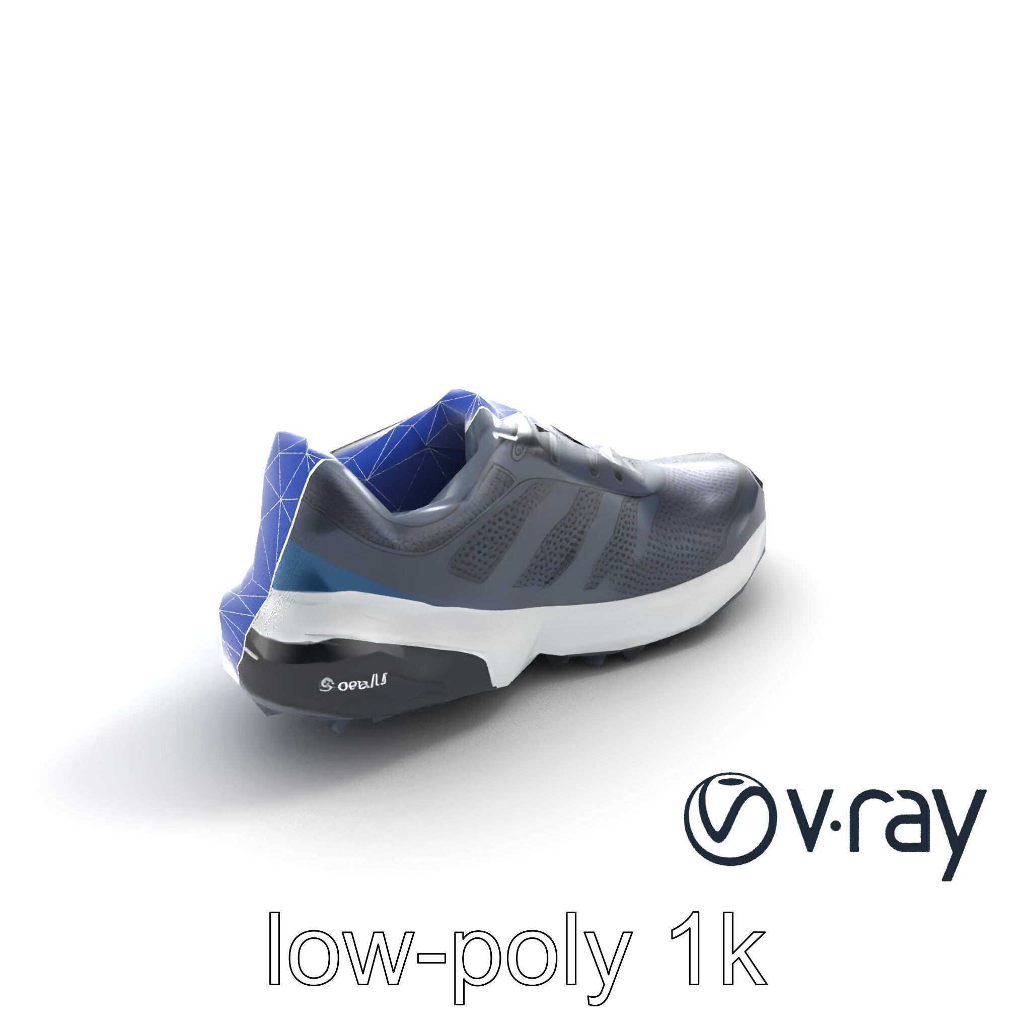 Performance Soccer Sneaker with Studded Outsole model pack Low-poly 3D model_30