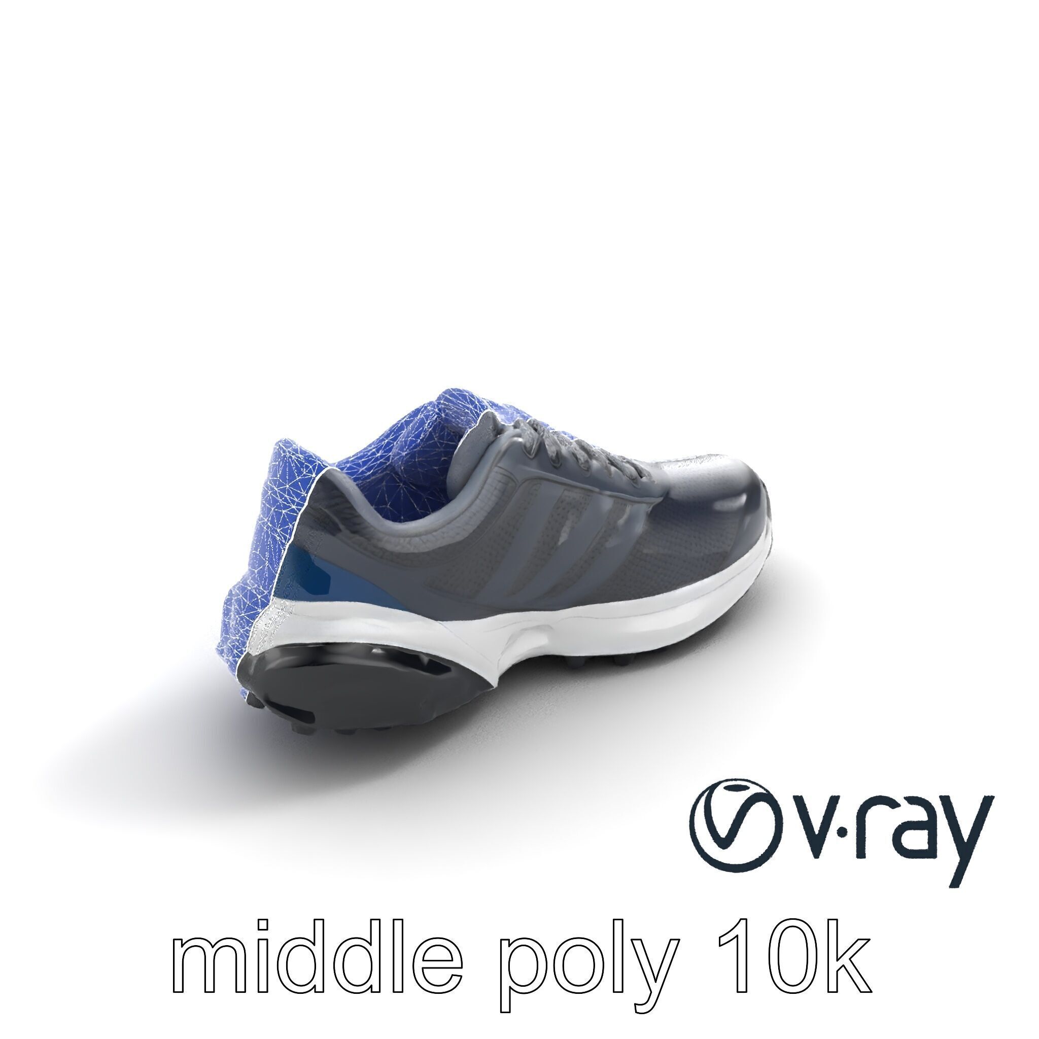Performance Soccer Sneaker with Studded Outsole model pack Low-poly 3D model_16