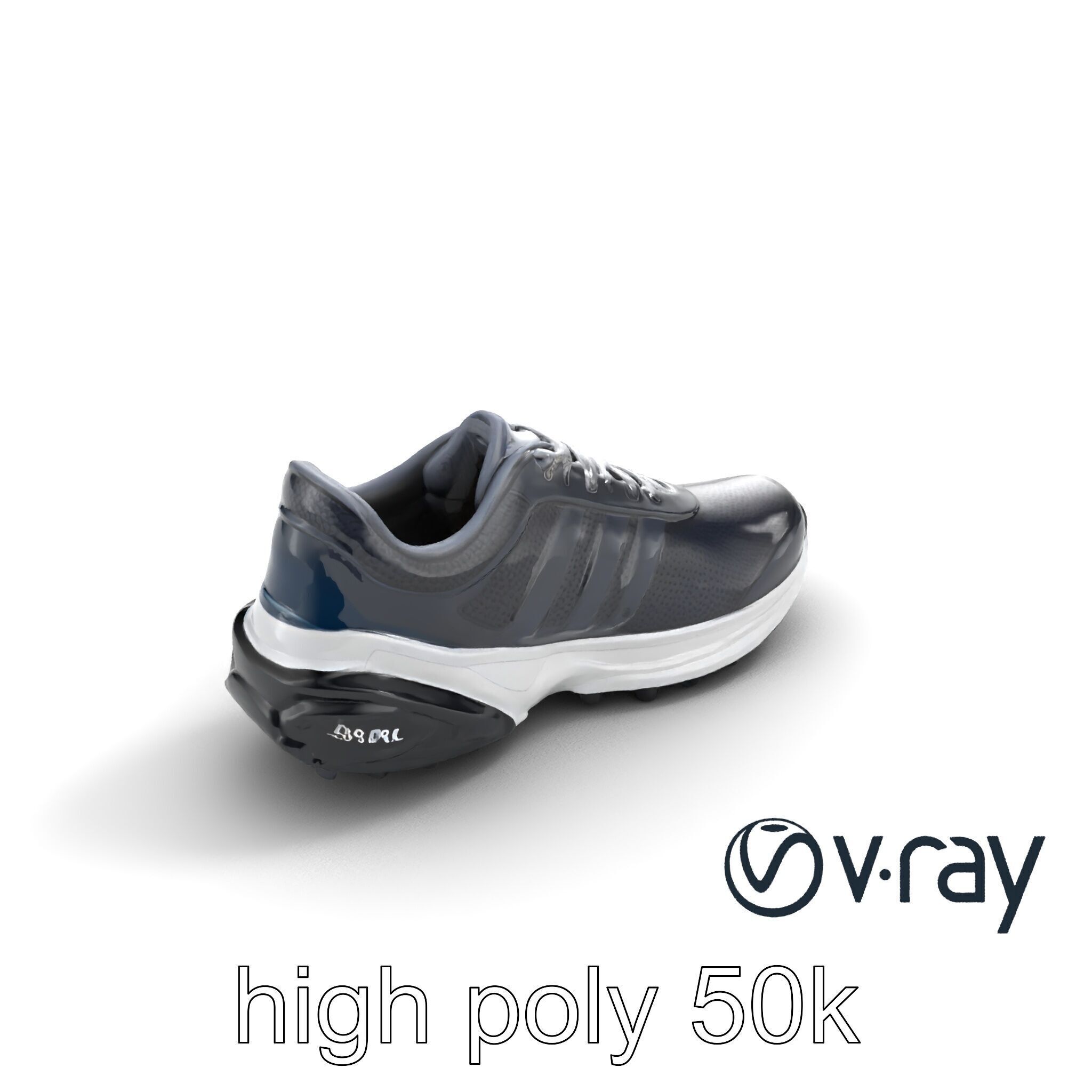 Performance Soccer Sneaker with Studded Outsole model pack Low-poly 3D model_11