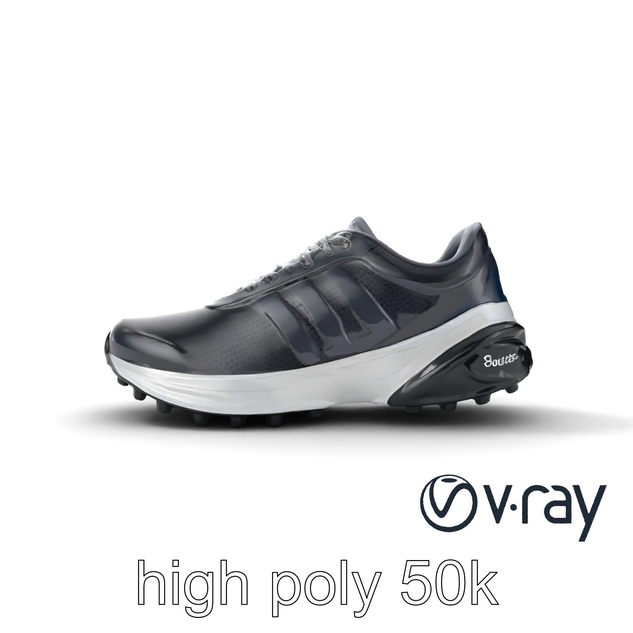 Performance Soccer Sneaker with Studded Outsole model pack Low-poly 3D model_20
