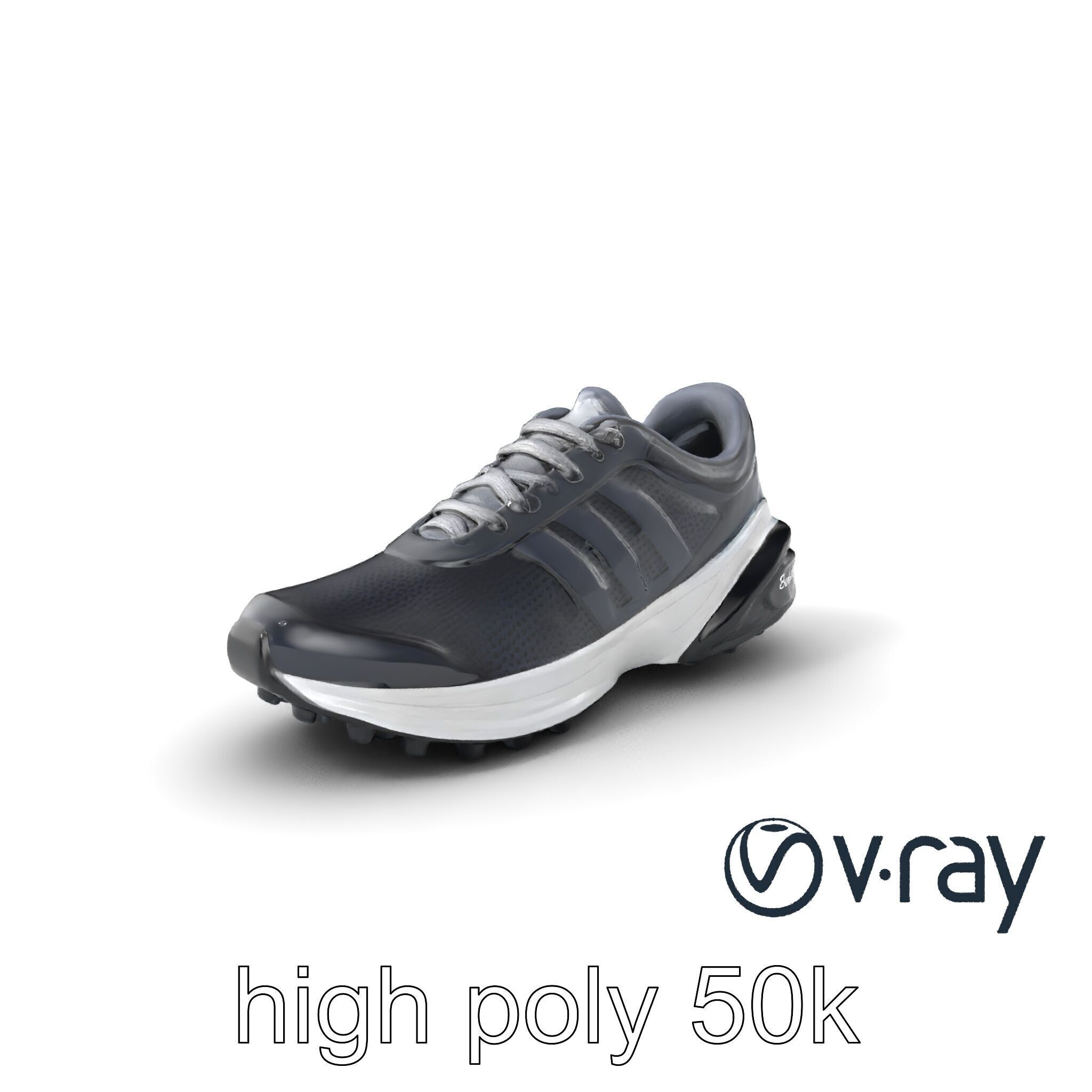 Performance Soccer Sneaker with Studded Outsole model pack Low-poly 3D model_5