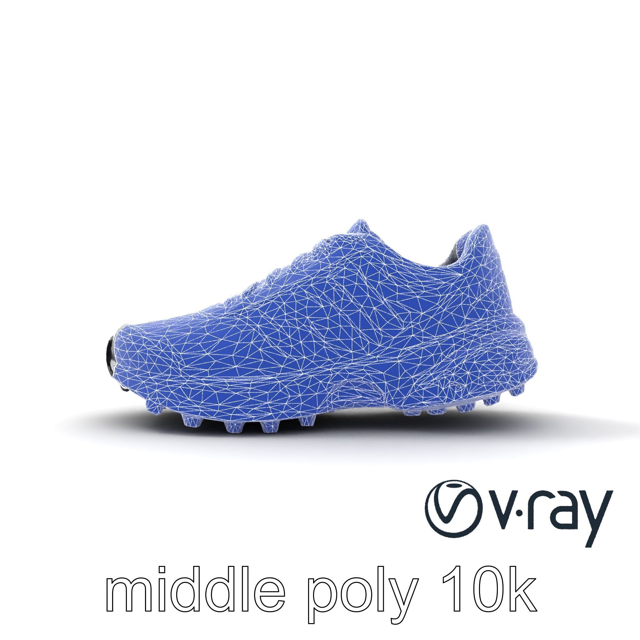Performance Soccer Sneaker with Studded Outsole model pack Low-poly 3D model_29