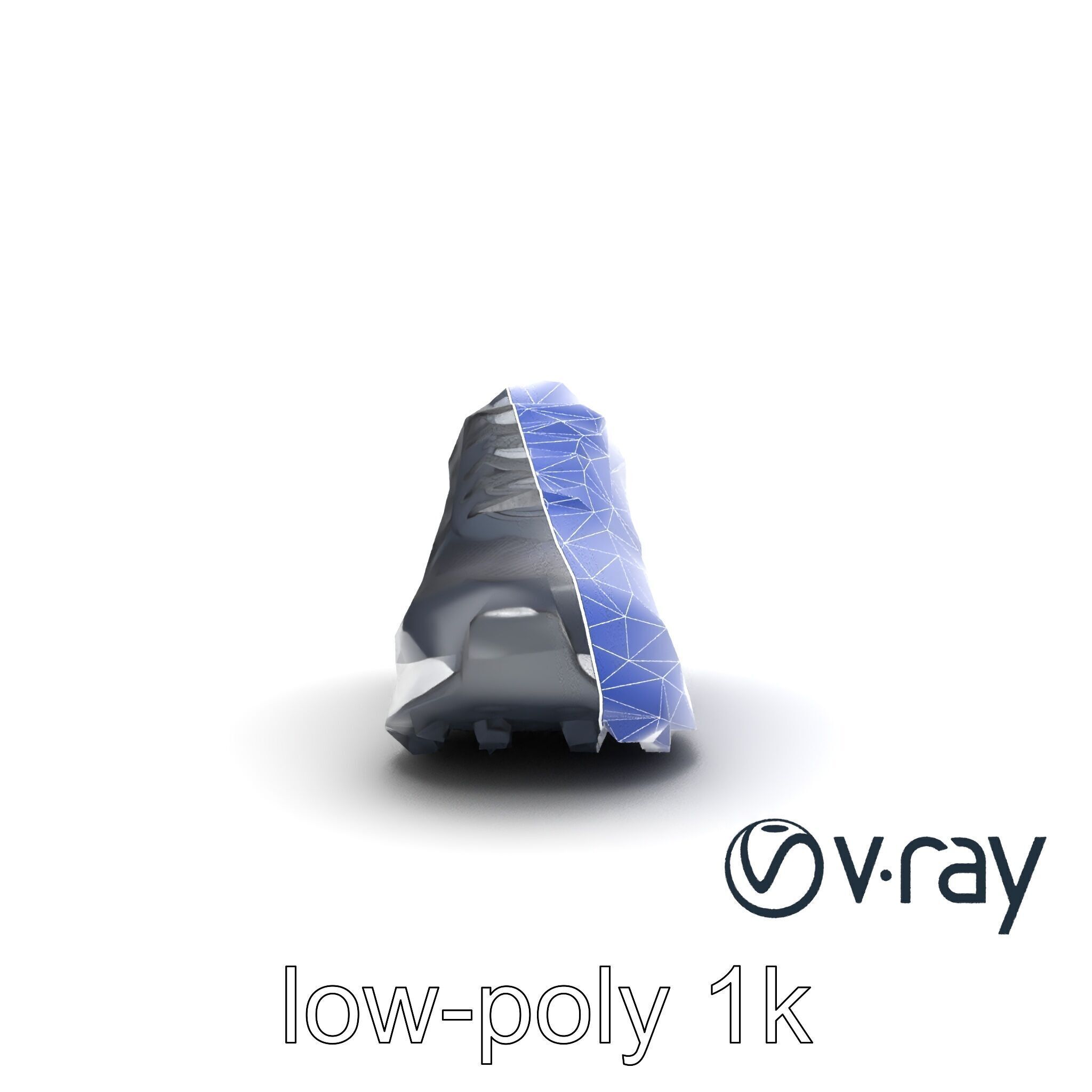 Performance Soccer Sneaker with Studded Outsole model pack Low-poly 3D model_15