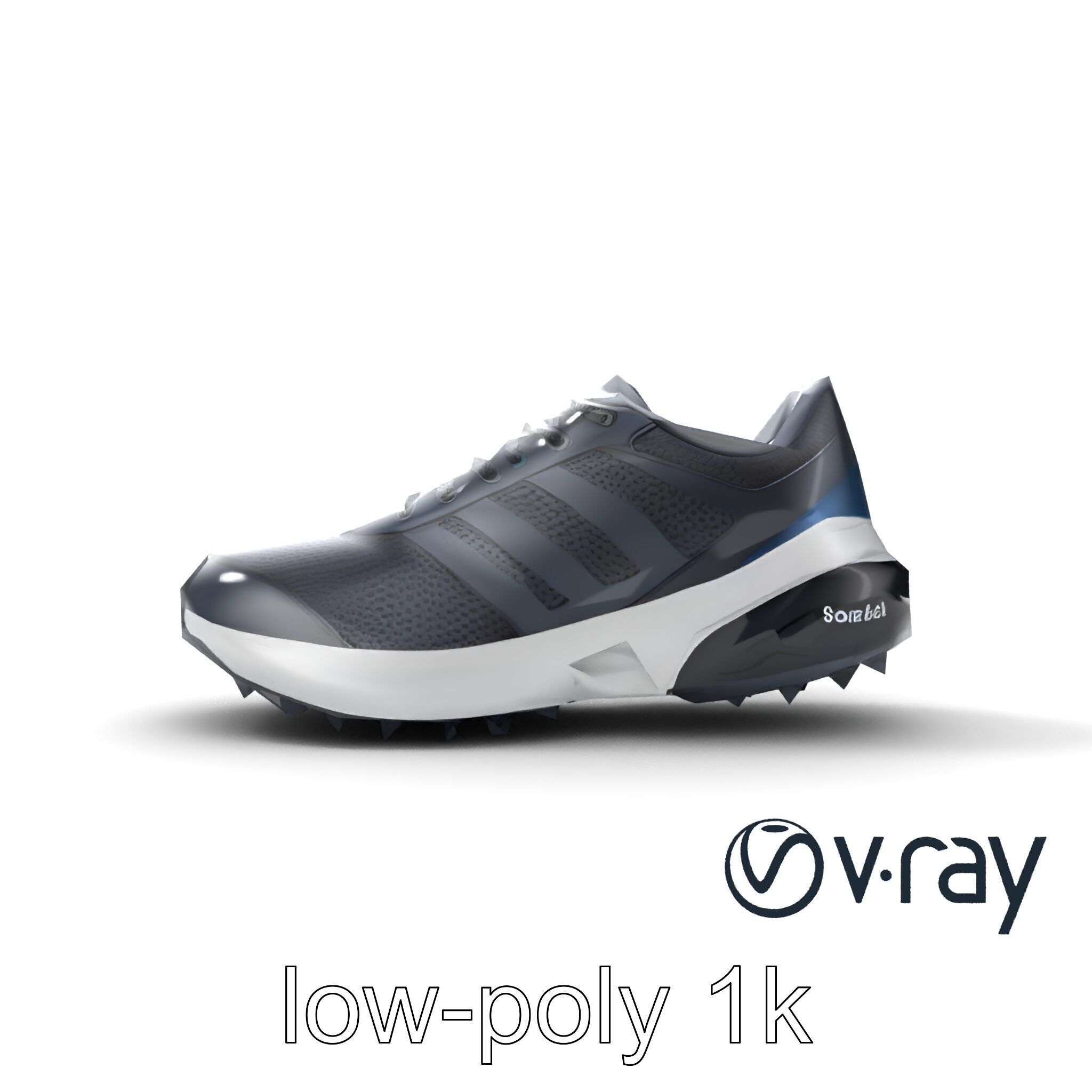 Performance Soccer Sneaker with Studded Outsole model pack Low-poly 3D model_18