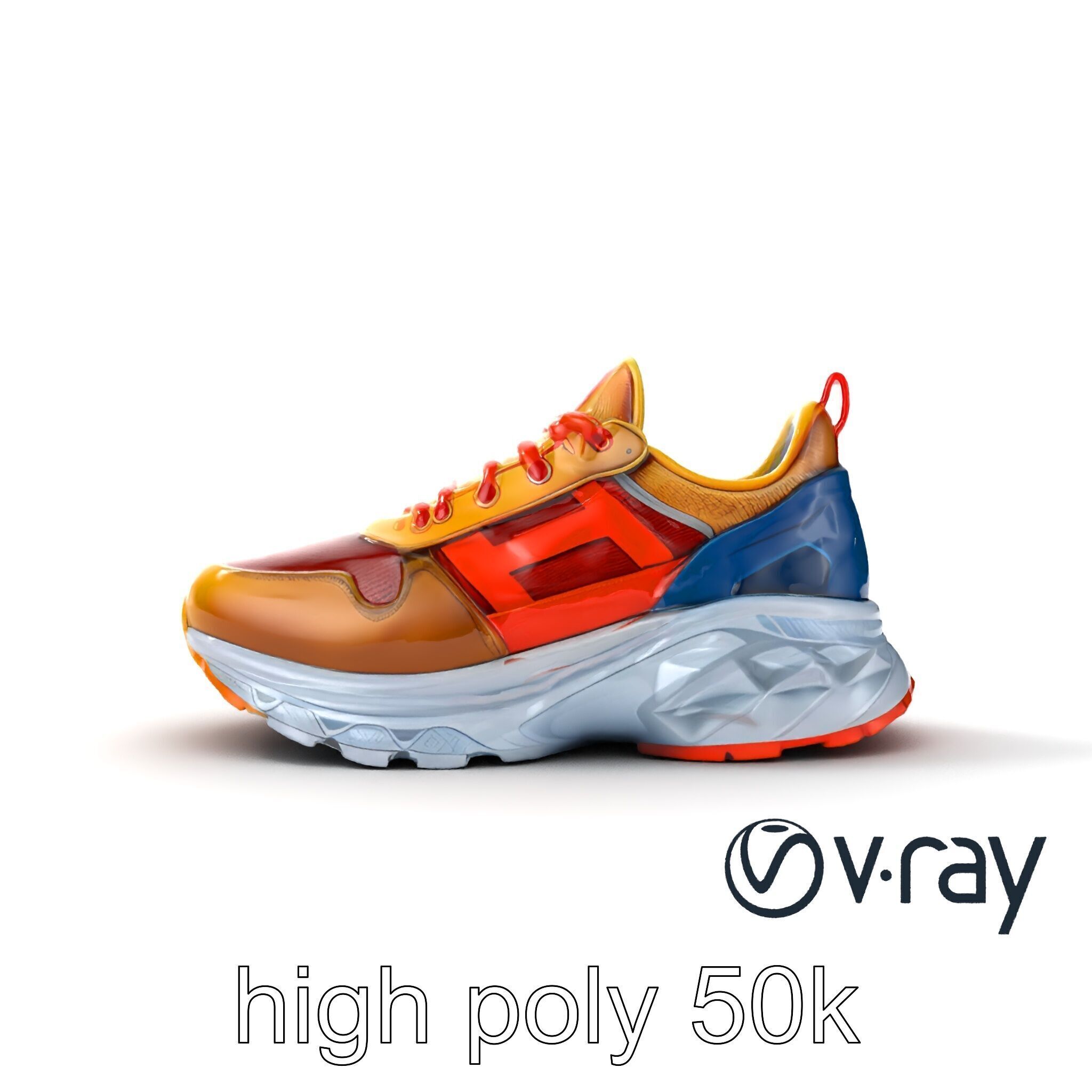 Bold Street Runner Sneaker model pack Low-poly 3D model_16