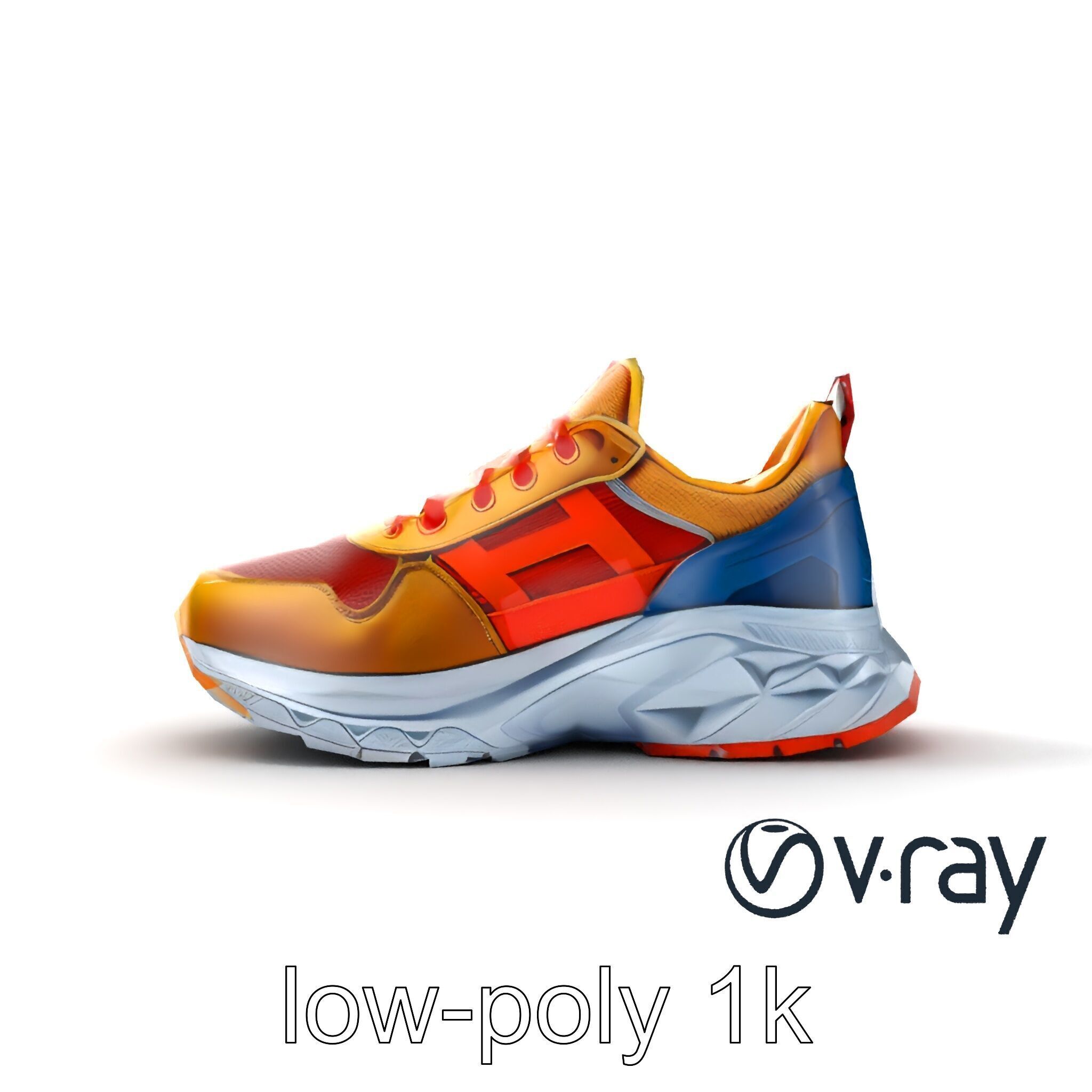 Bold Street Runner Sneaker model pack Low-poly 3D model_20