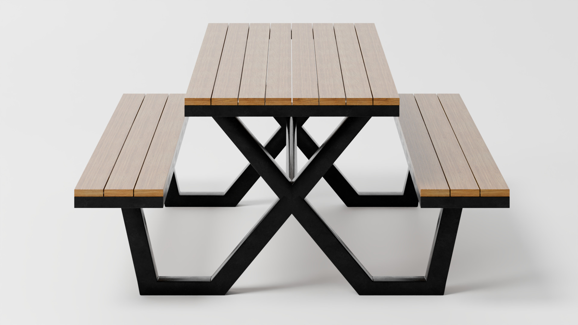 Modern Picnic Table High Quality 3d Model 3D model_4