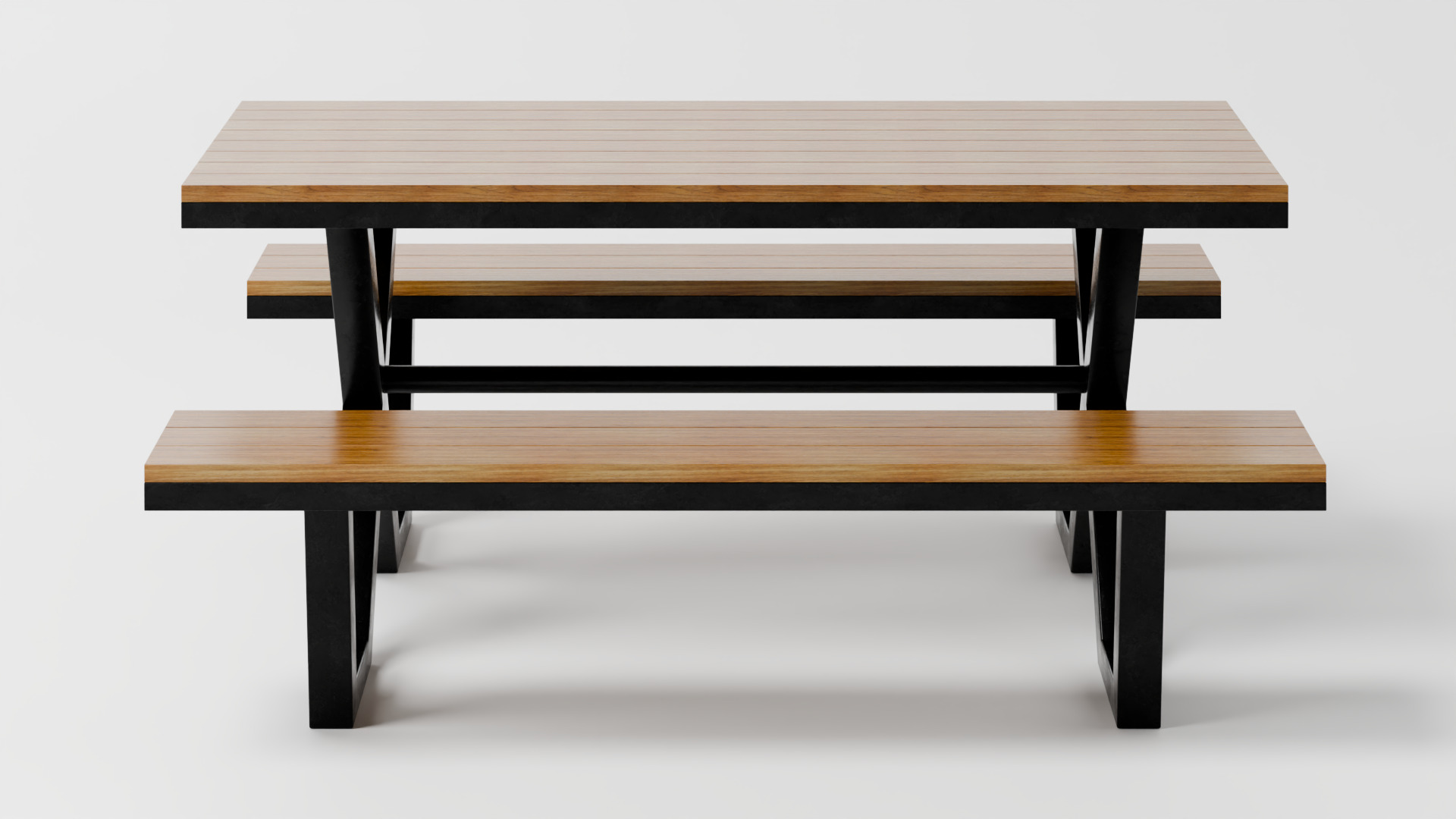 Modern Picnic Table High Quality 3d Model 3D model_1