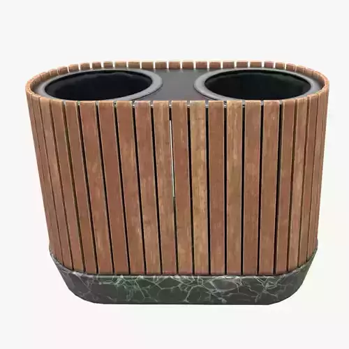 Modern Timber Street bin Vol 02 Game Ready PBR  Low-poly 3Dmodel