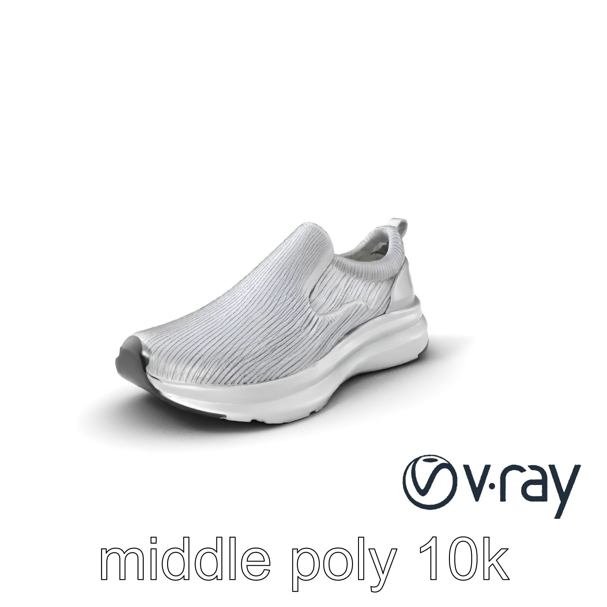 Sporty Slip-On Sneaker 3D model pack Low-poly 3D model_3