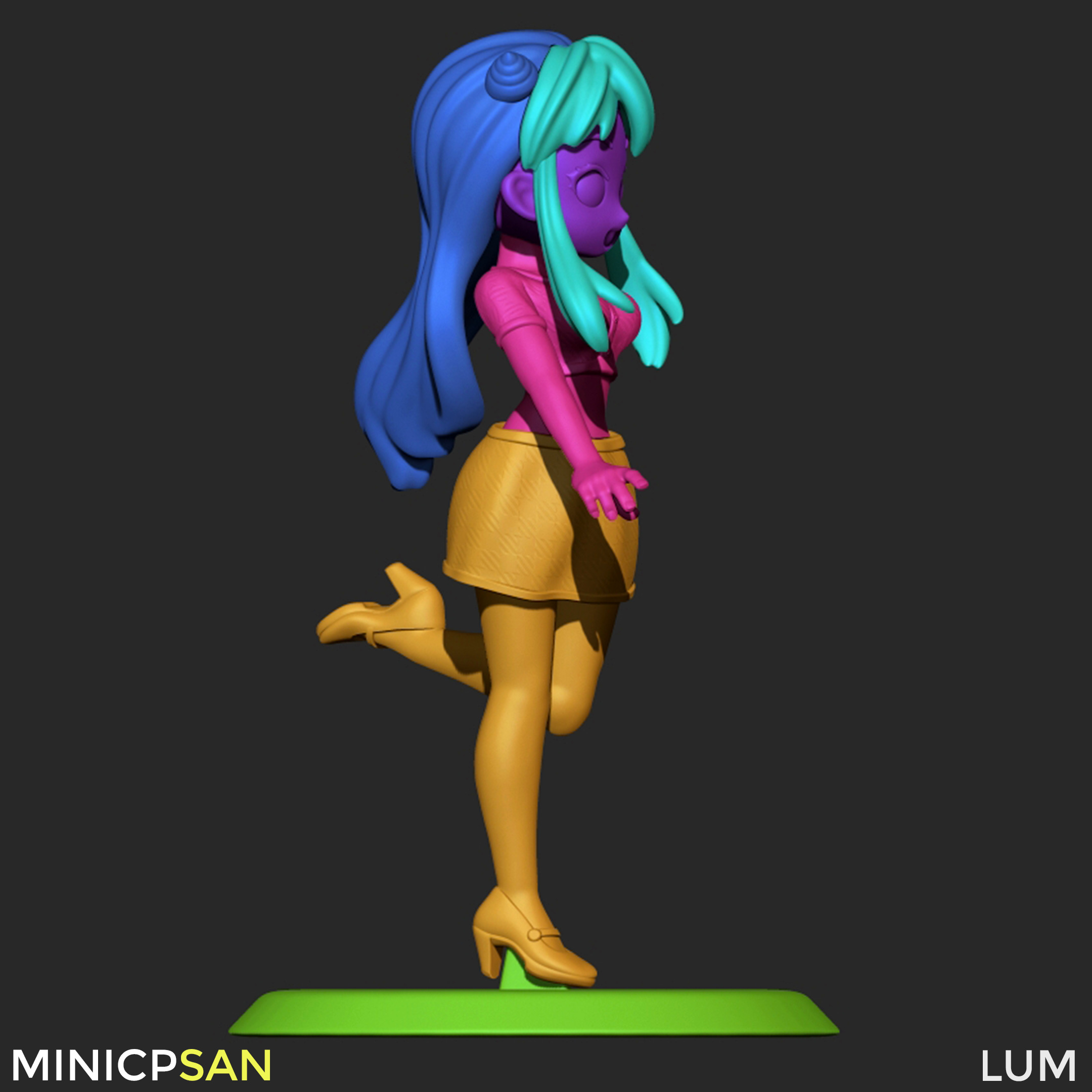 Lum - Colorful Retro Charm Outfit - Urusei Yatsura 3D print model_11