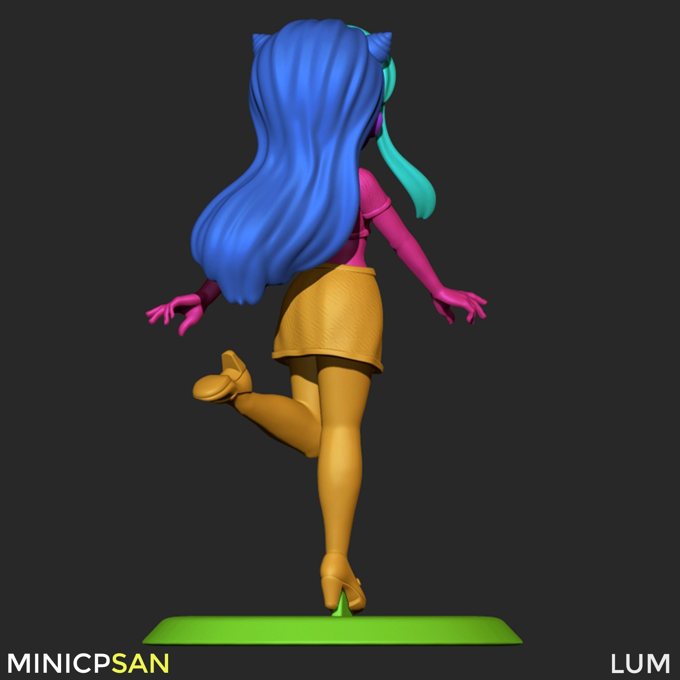 Lum - Colorful Retro Charm Outfit - Urusei Yatsura 3D print model_10