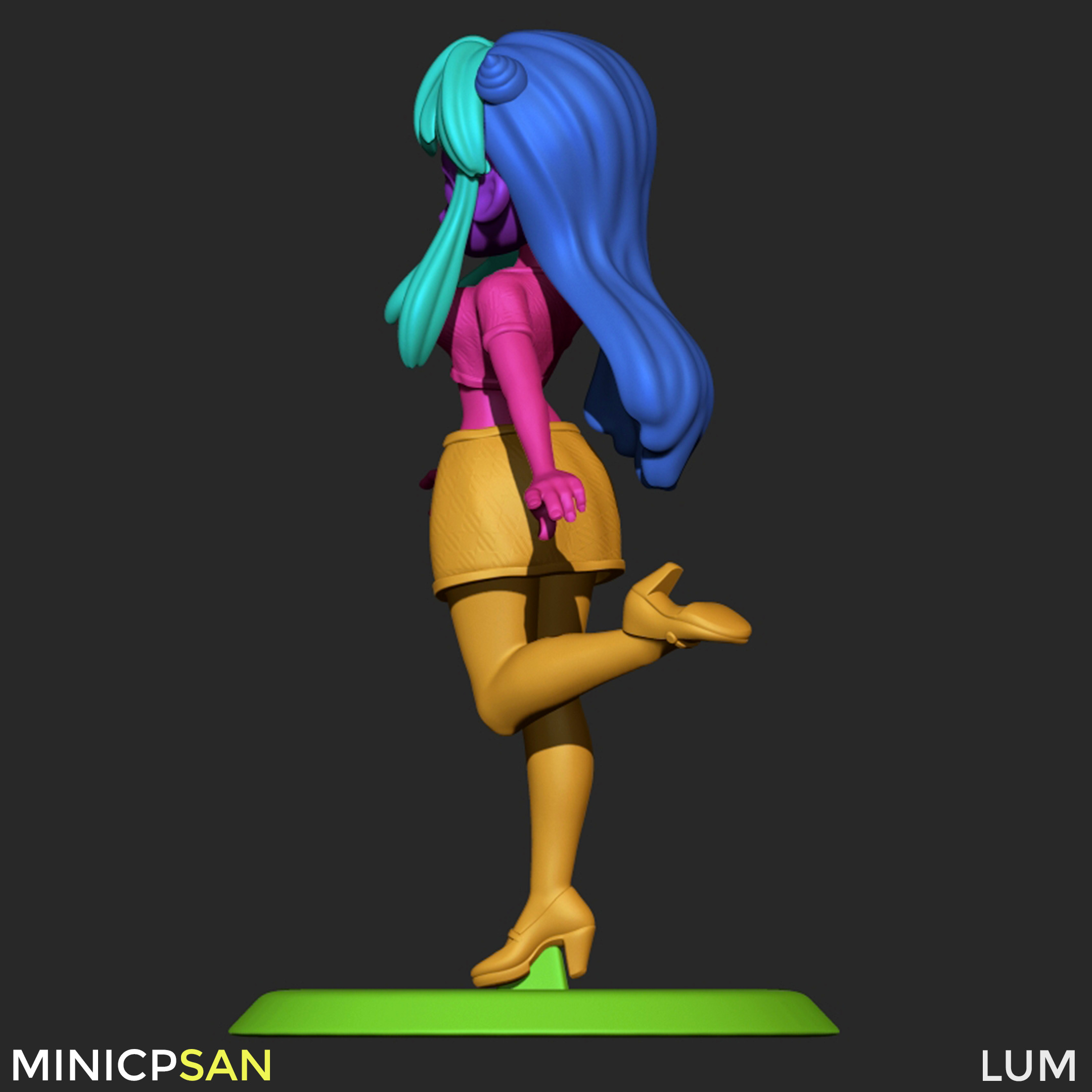 Lum - Colorful Retro Charm Outfit - Urusei Yatsura 3D print model_9