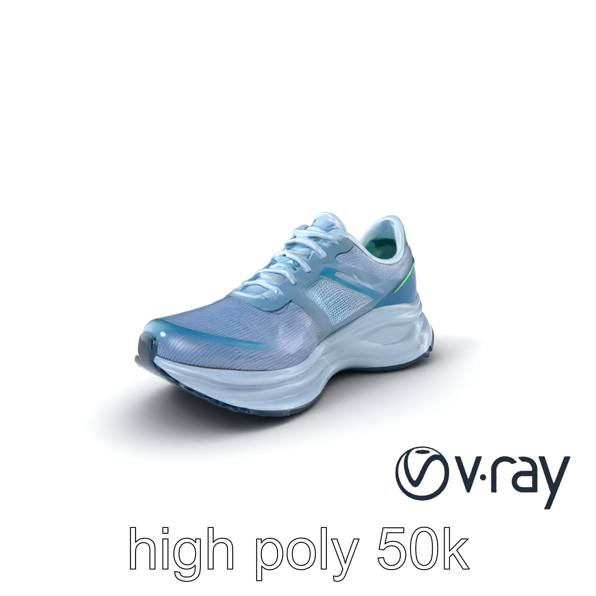 Smart Running Shoe High-Tech Design model pack Low-poly 3D model_5