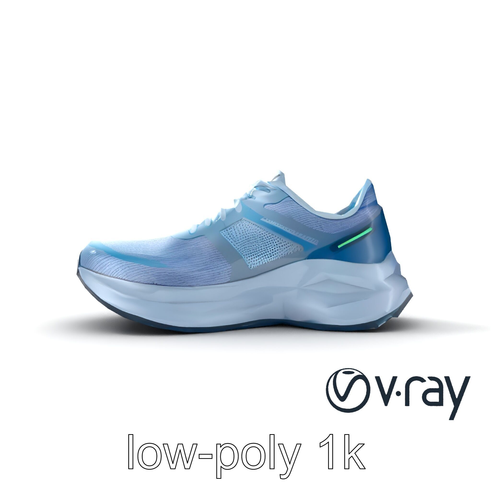 Smart Running Shoe High-Tech Design model pack Low-poly 3D model_28