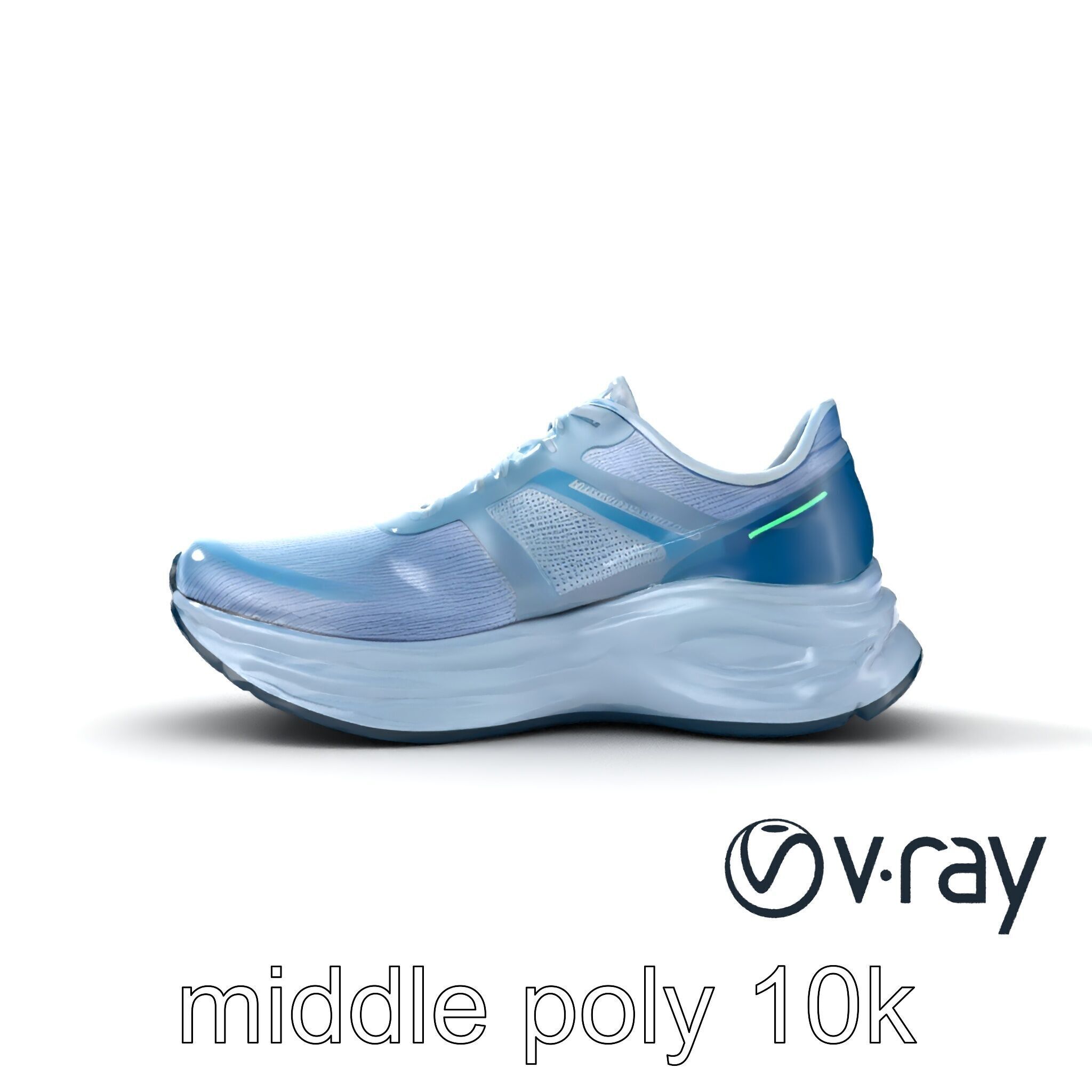 Smart Running Shoe High-Tech Design model pack Low-poly 3D model_11