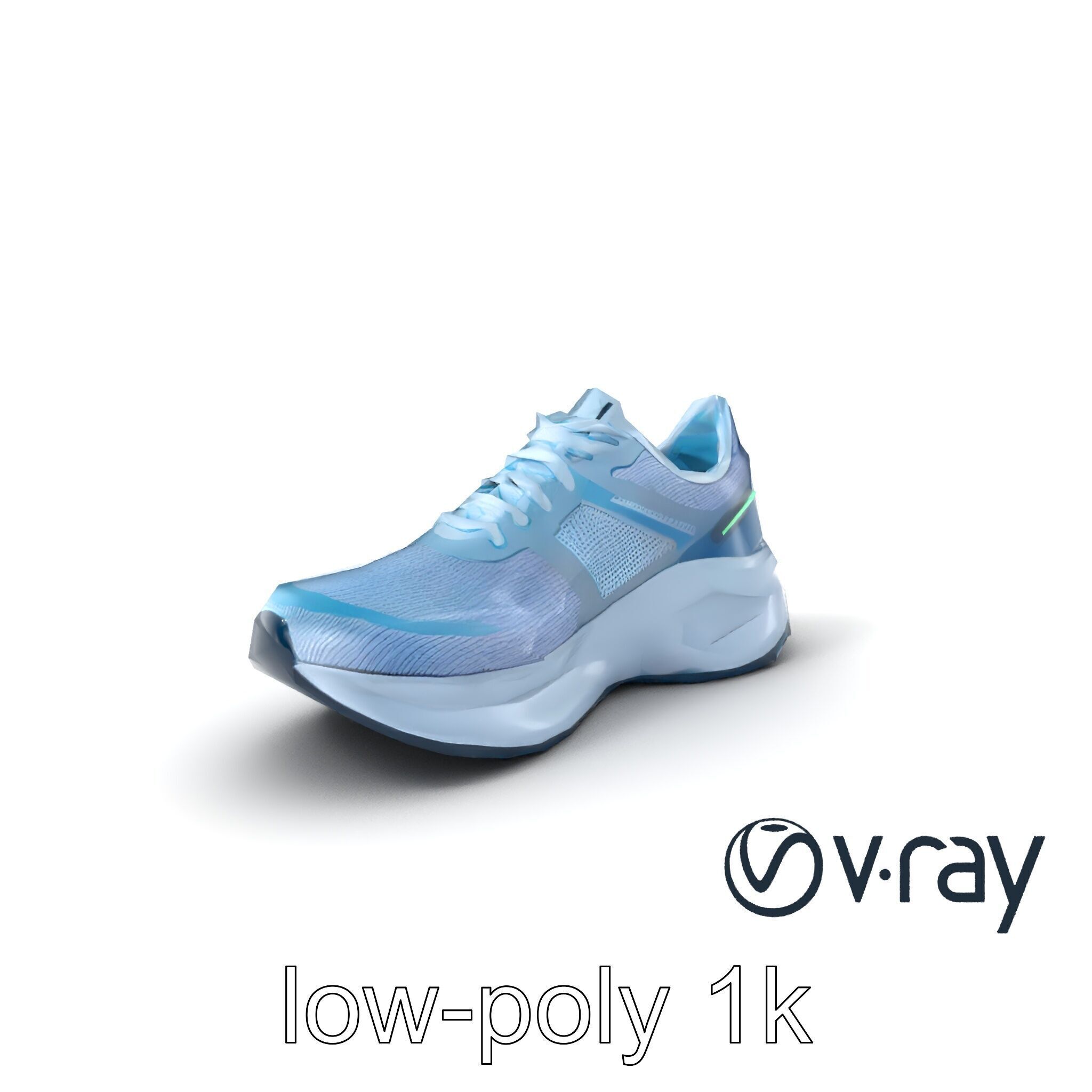 Smart Running Shoe High-Tech Design model pack Low-poly 3D model_2