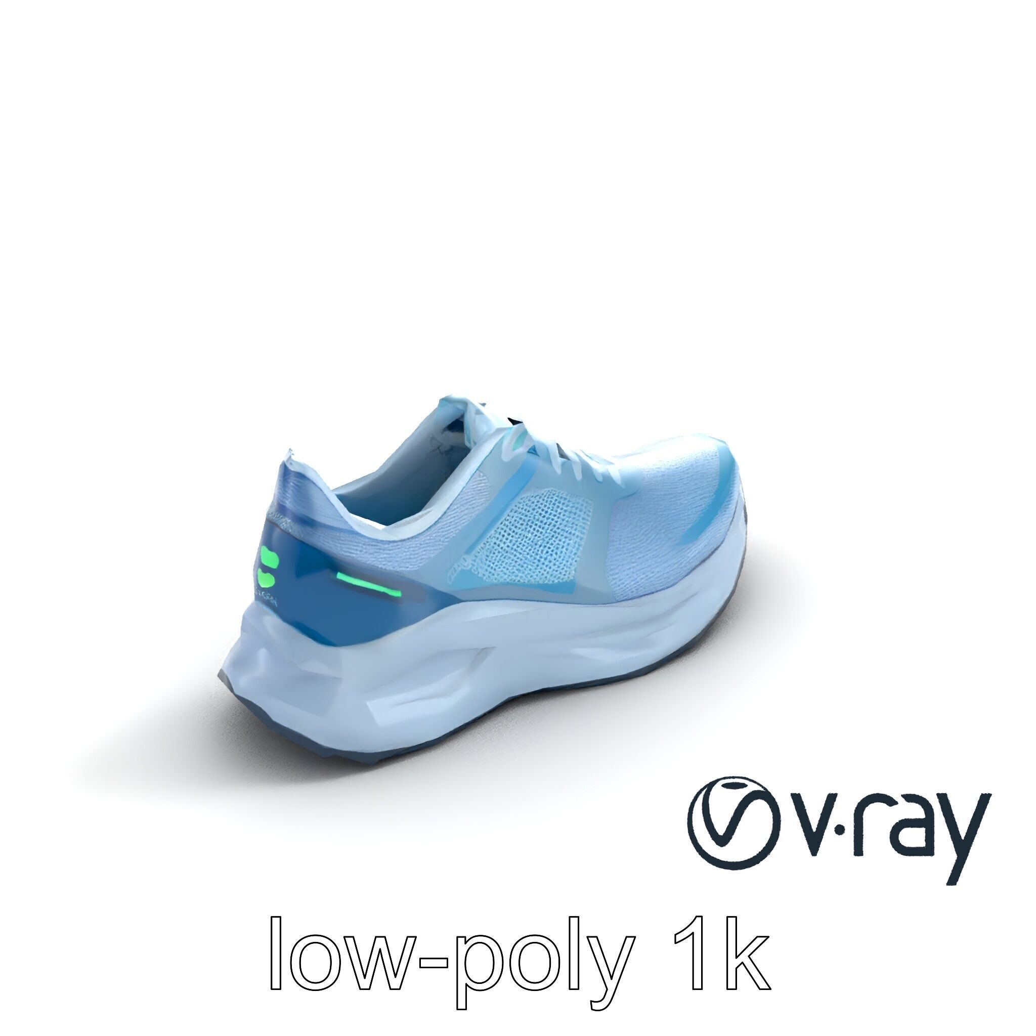 Smart Running Shoe High-Tech Design model pack Low-poly 3D model_10
