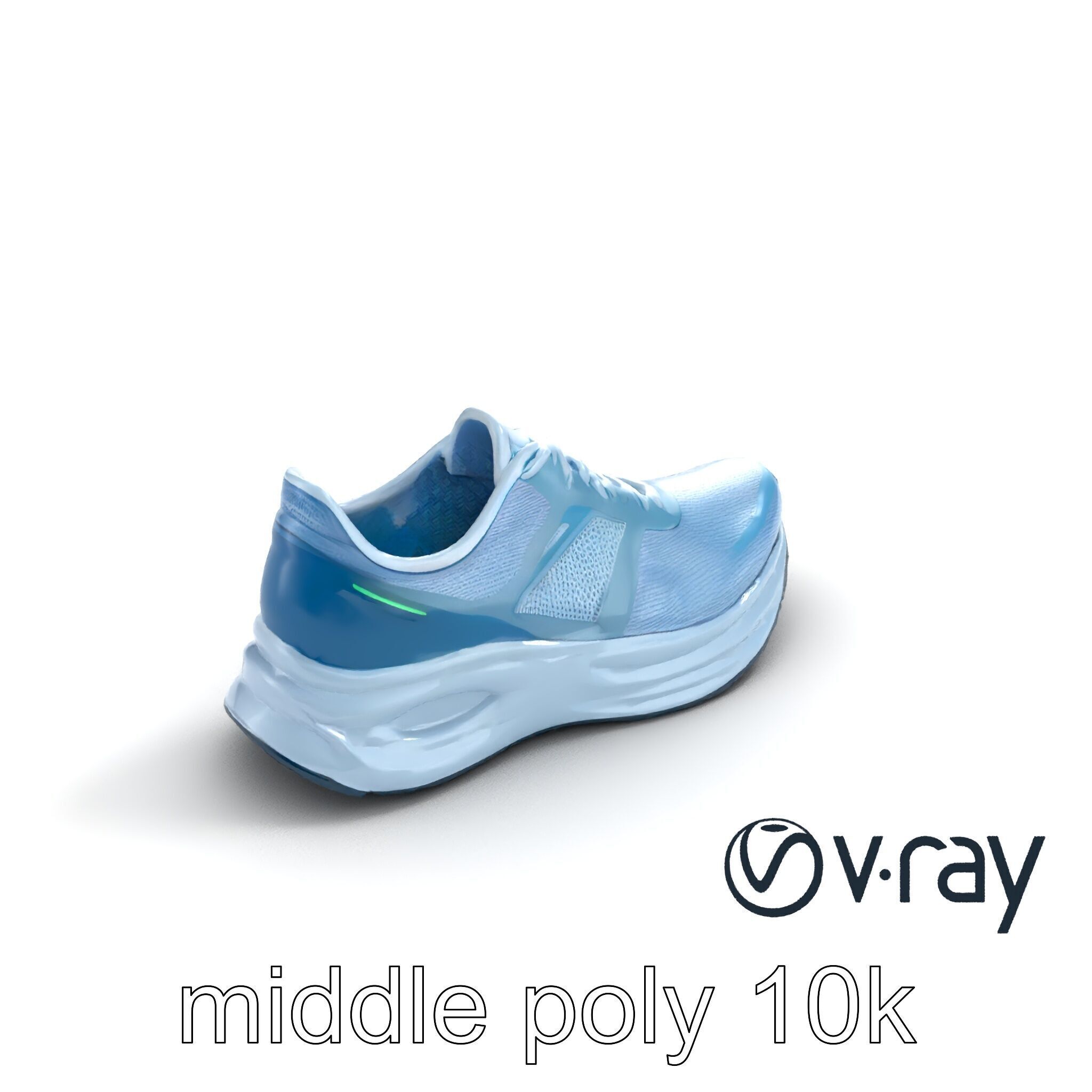 Smart Running Shoe High-Tech Design model pack Low-poly 3D model_6
