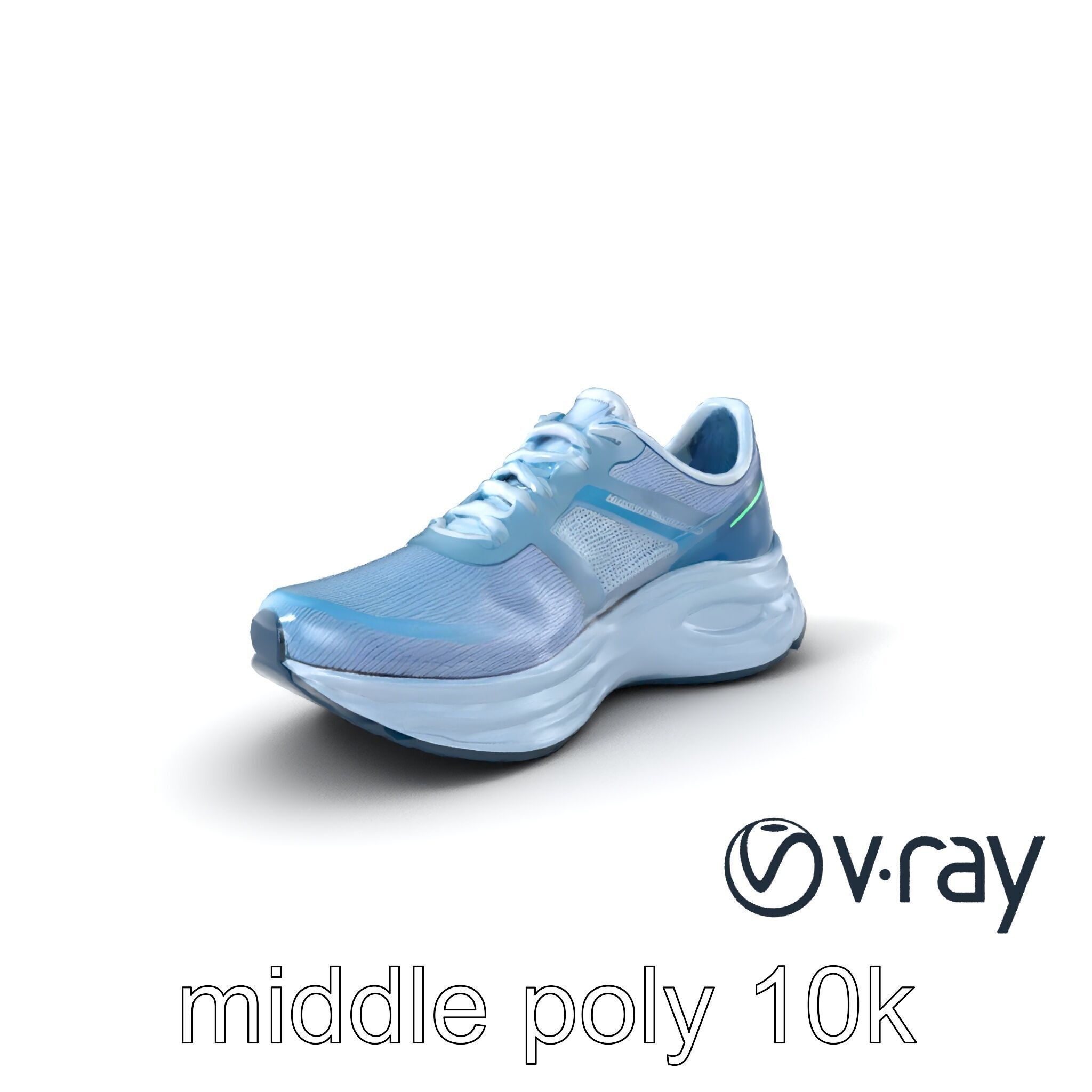 Smart Running Shoe High-Tech Design model pack Low-poly 3D model_3