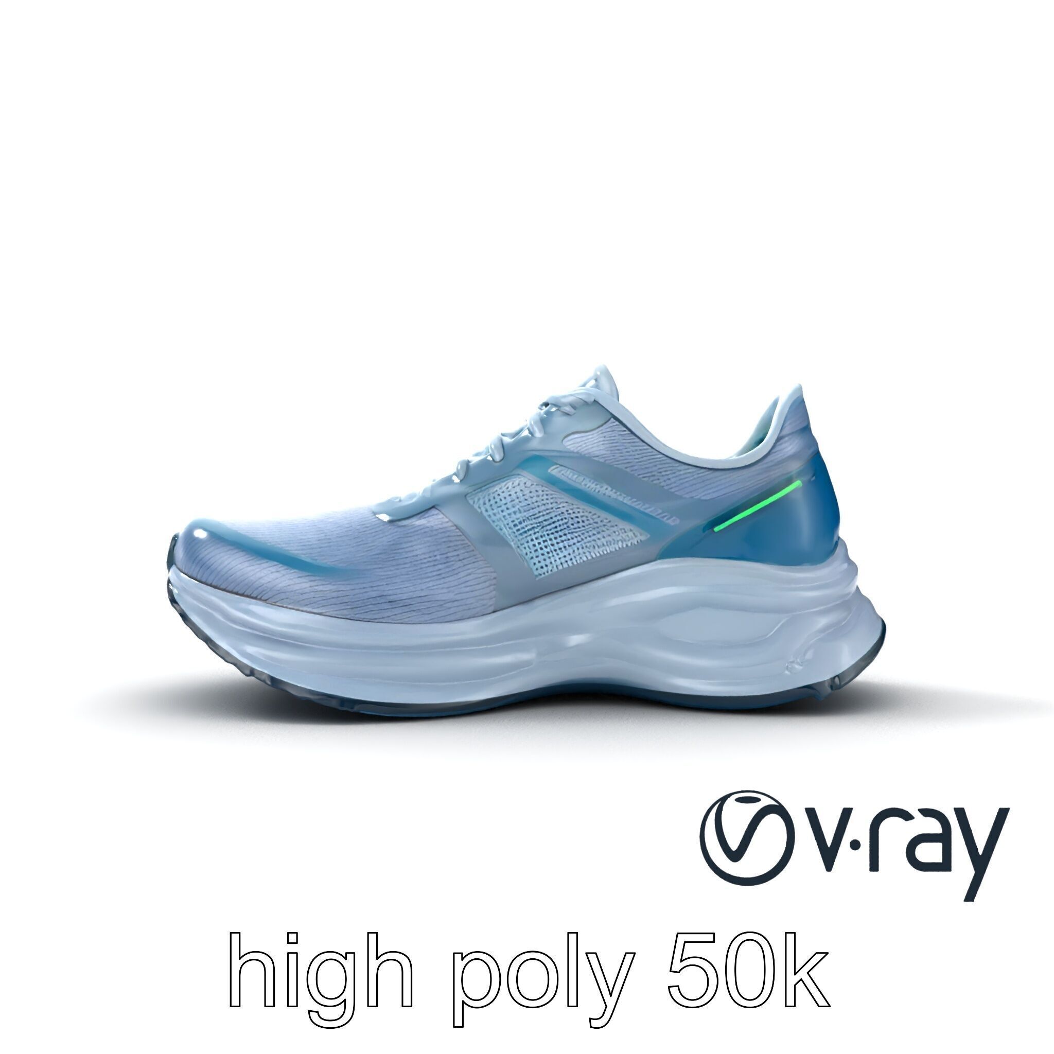 Smart Running Shoe High-Tech Design model pack Low-poly 3D model_17