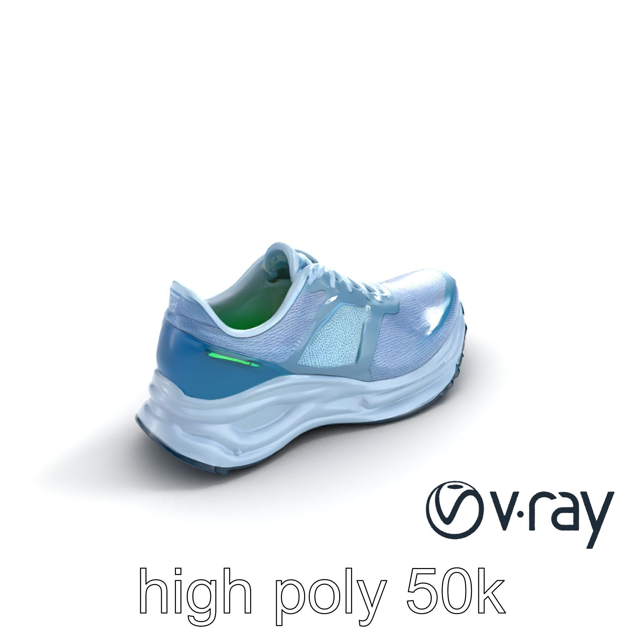 Smart Running Shoe High-Tech Design model pack Low-poly 3D model_8