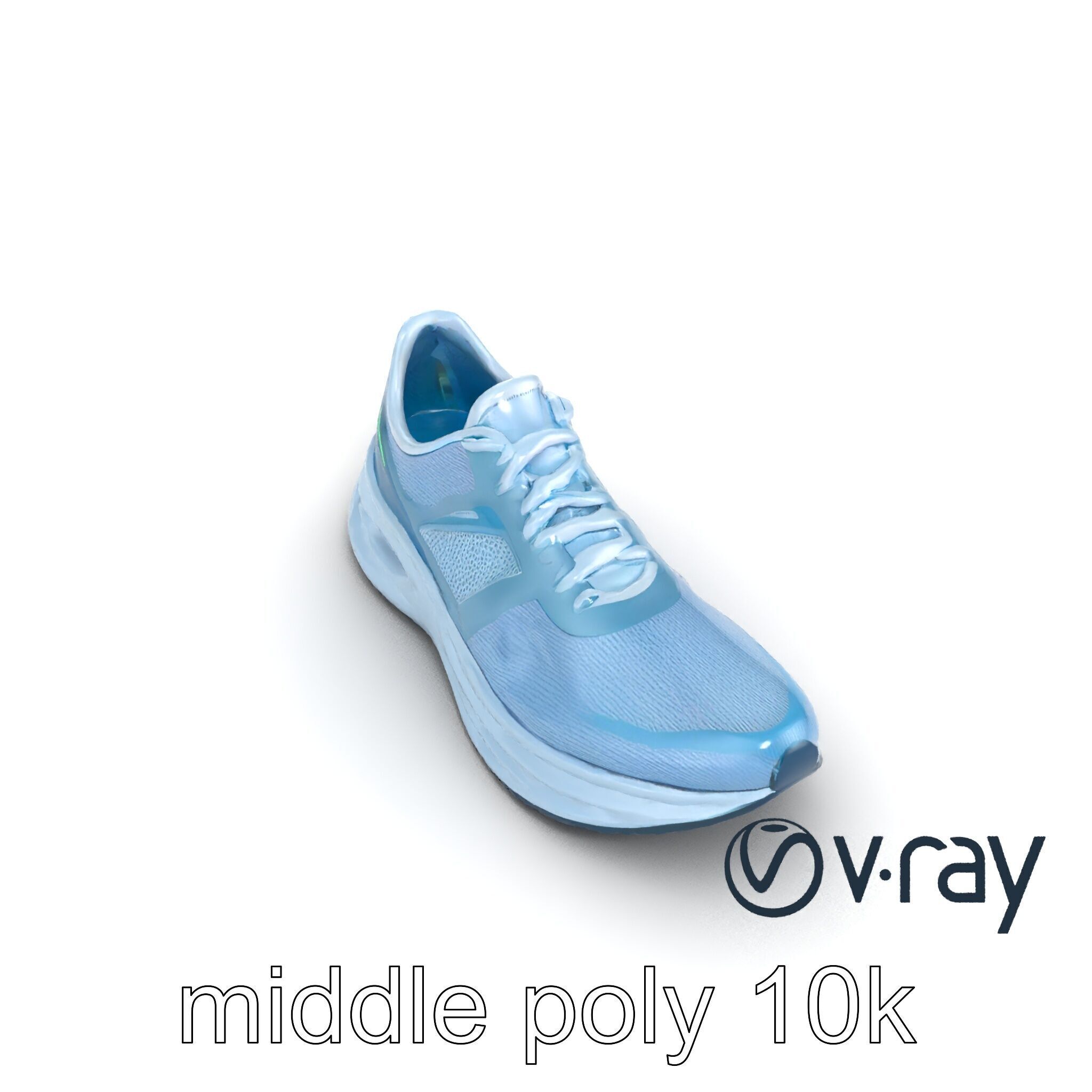 Smart Running Shoe High-Tech Design model pack Low-poly 3D model_9