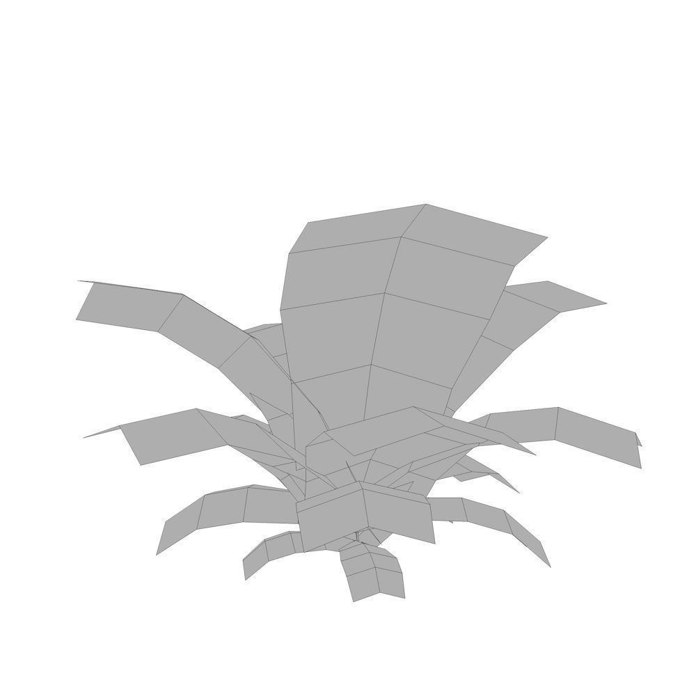 Plant Flora Artificial Low-poly 3D model_4