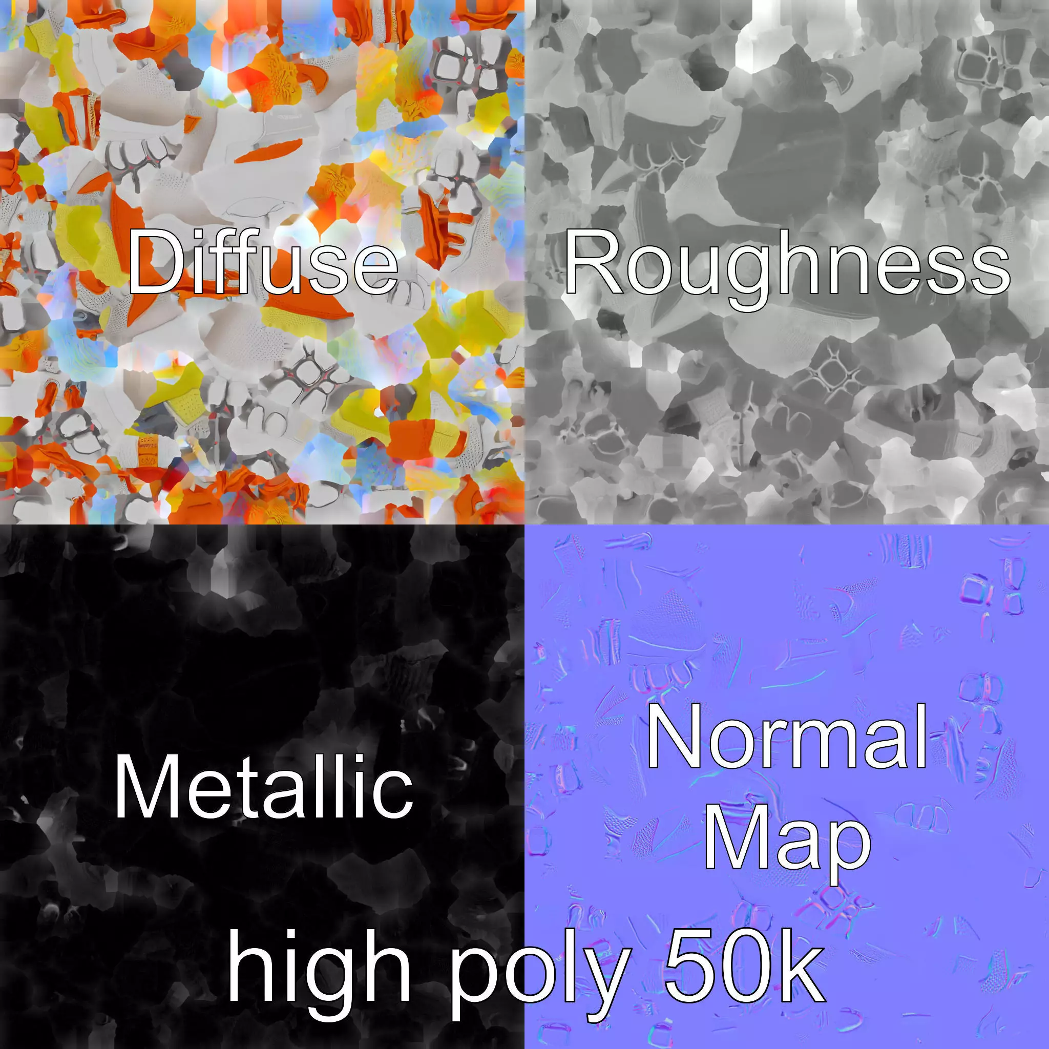 Adaptive Fit Versatile Sneaker model pack Low-poly 3D model_0