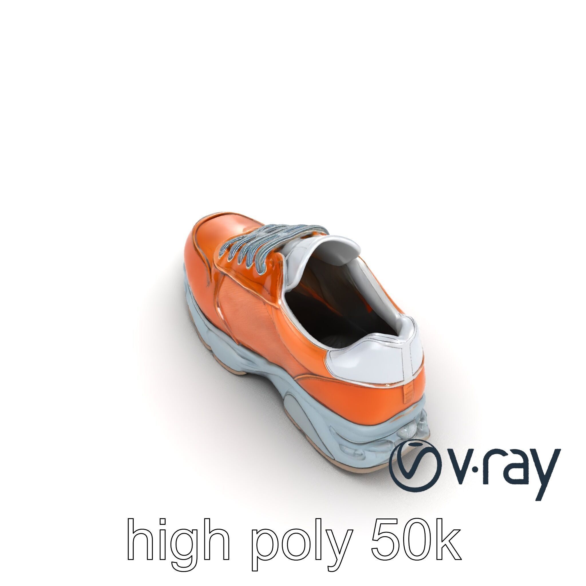 Luxury Designer Sneaker Sculptural model pack Low-poly 3D model_20