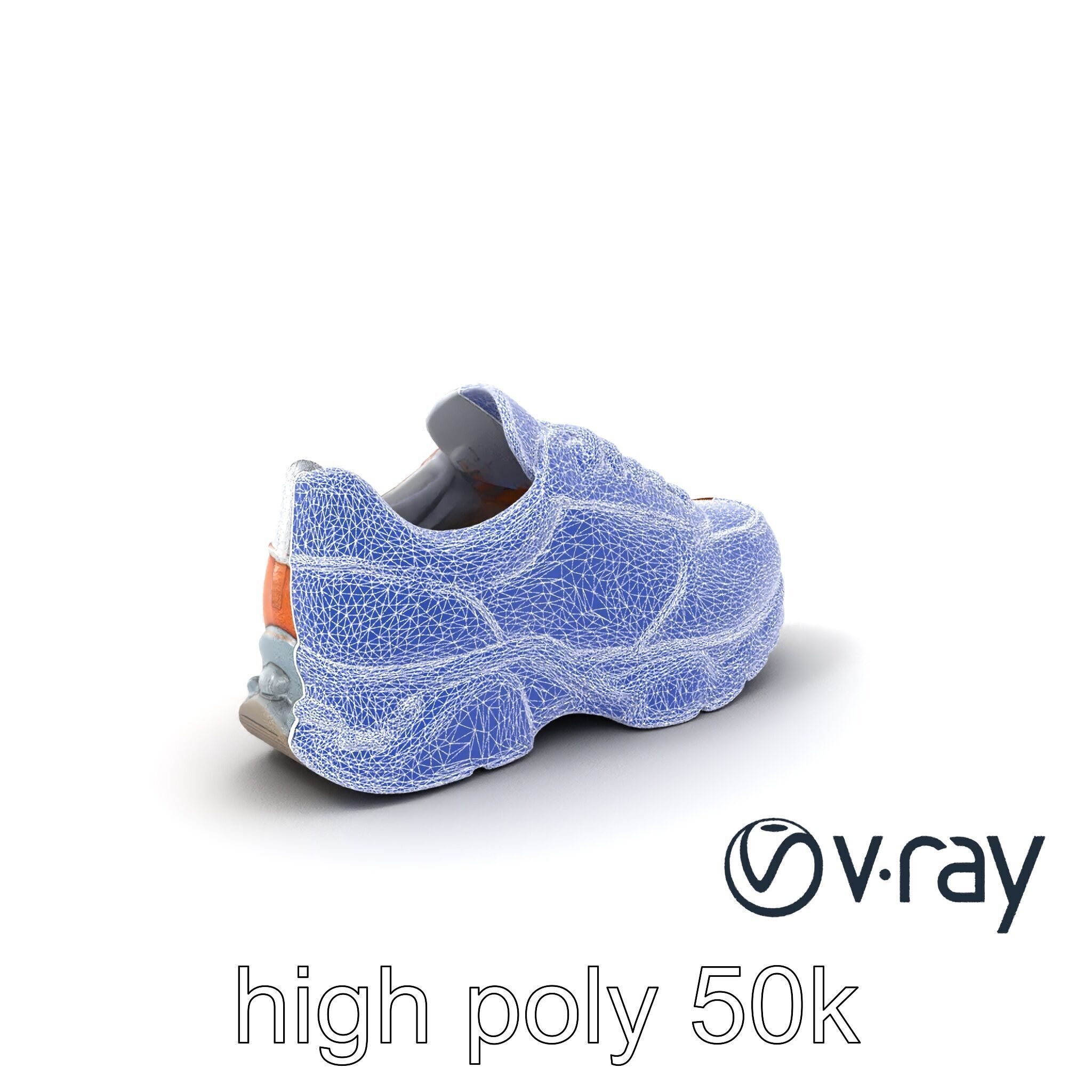Luxury Designer Sneaker Sculptural model pack Low-poly 3D model_8