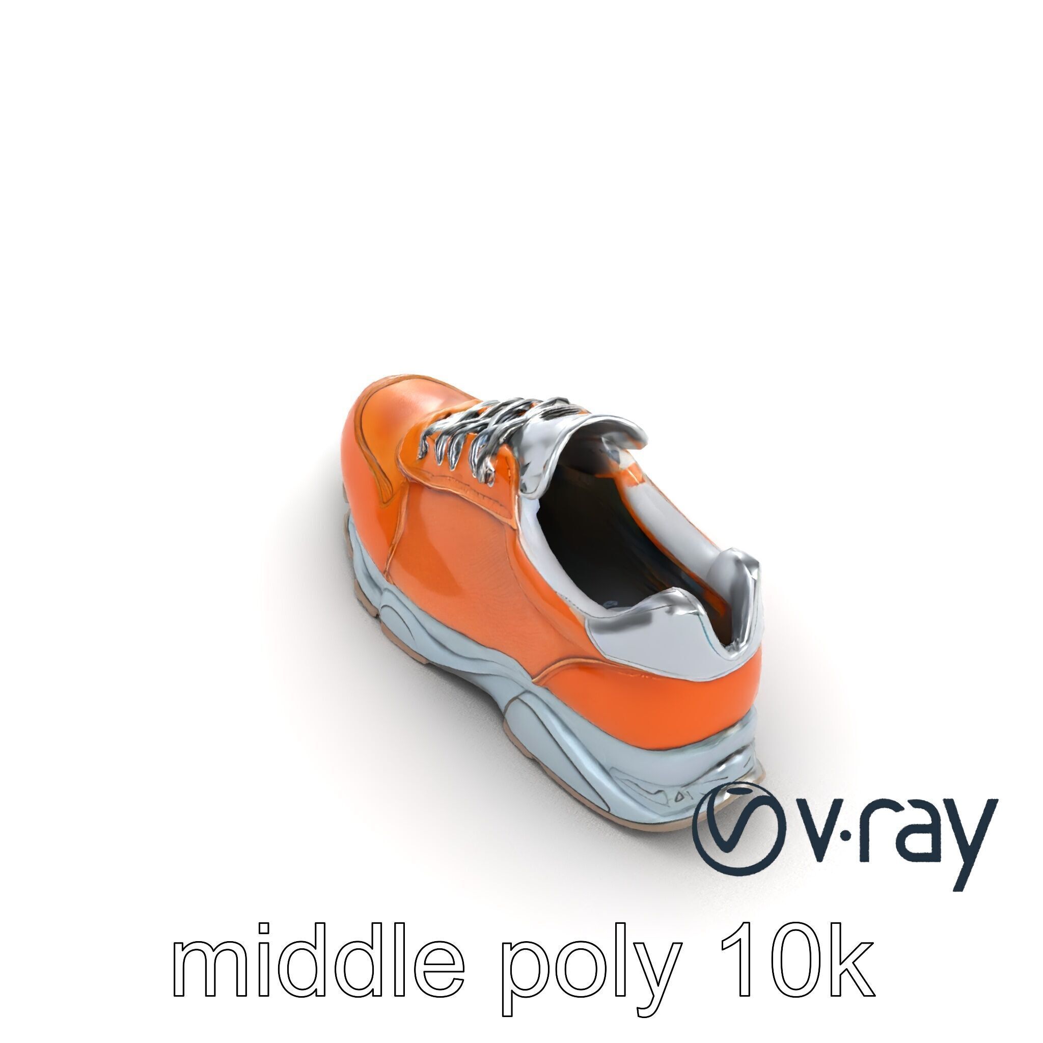Luxury Designer Sneaker Sculptural model pack Low-poly 3D model_28