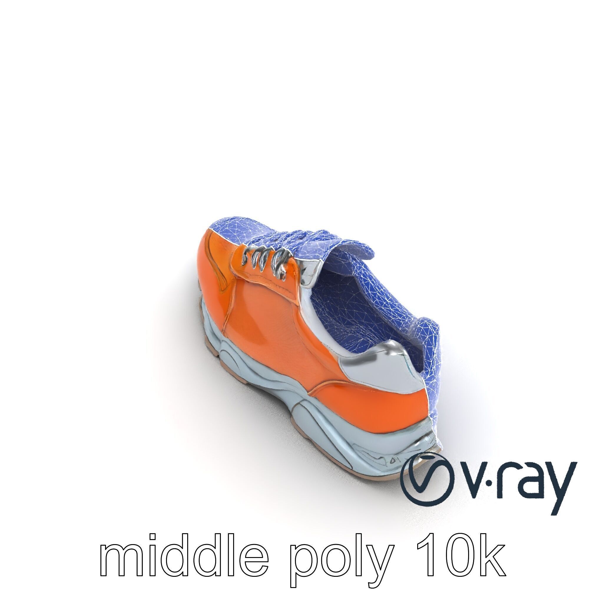 Luxury Designer Sneaker Sculptural model pack Low-poly 3D model_31