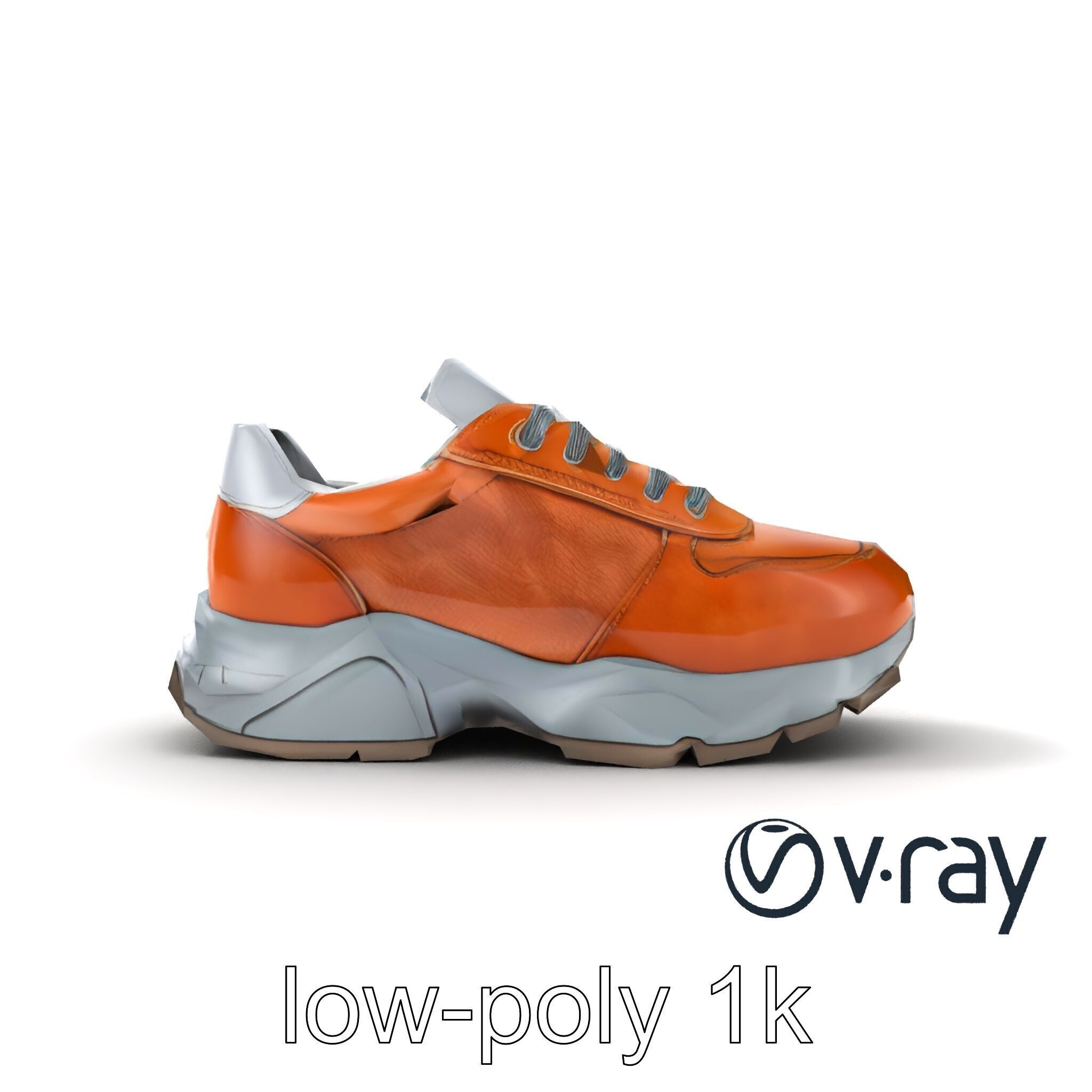 Luxury Designer Sneaker Sculptural model pack Low-poly 3D model_26