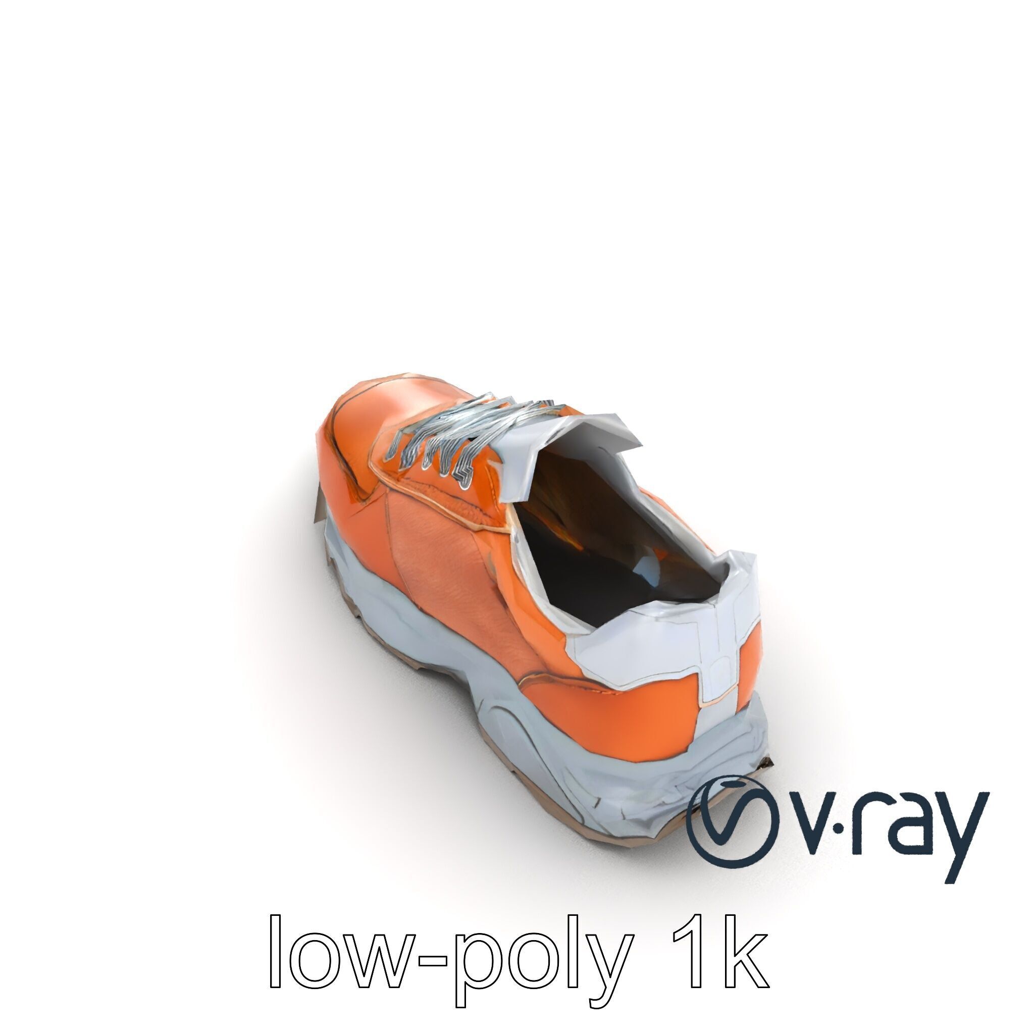 Luxury Designer Sneaker Sculptural model pack Low-poly 3D model_14