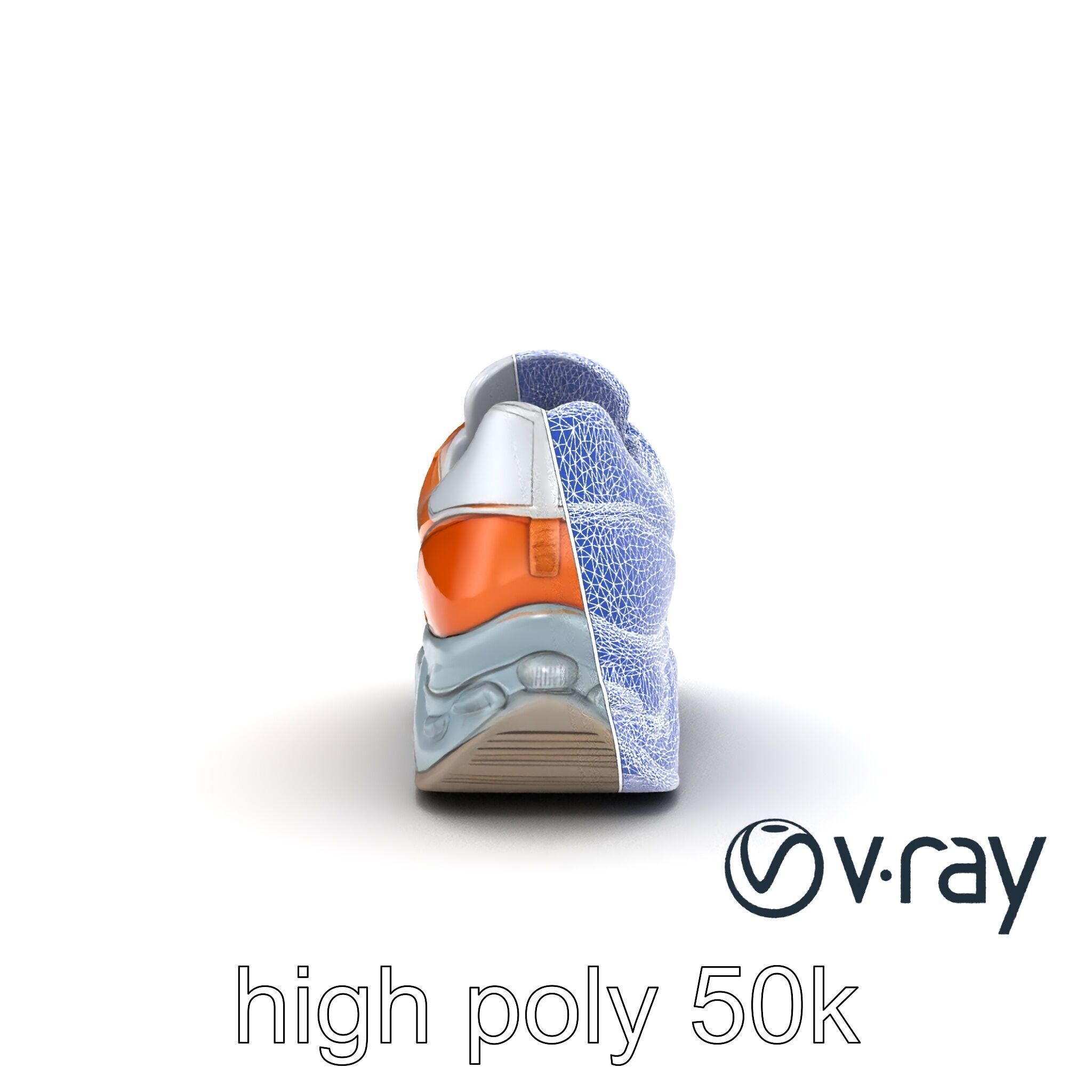 Luxury Designer Sneaker Sculptural model pack Low-poly 3D model_17
