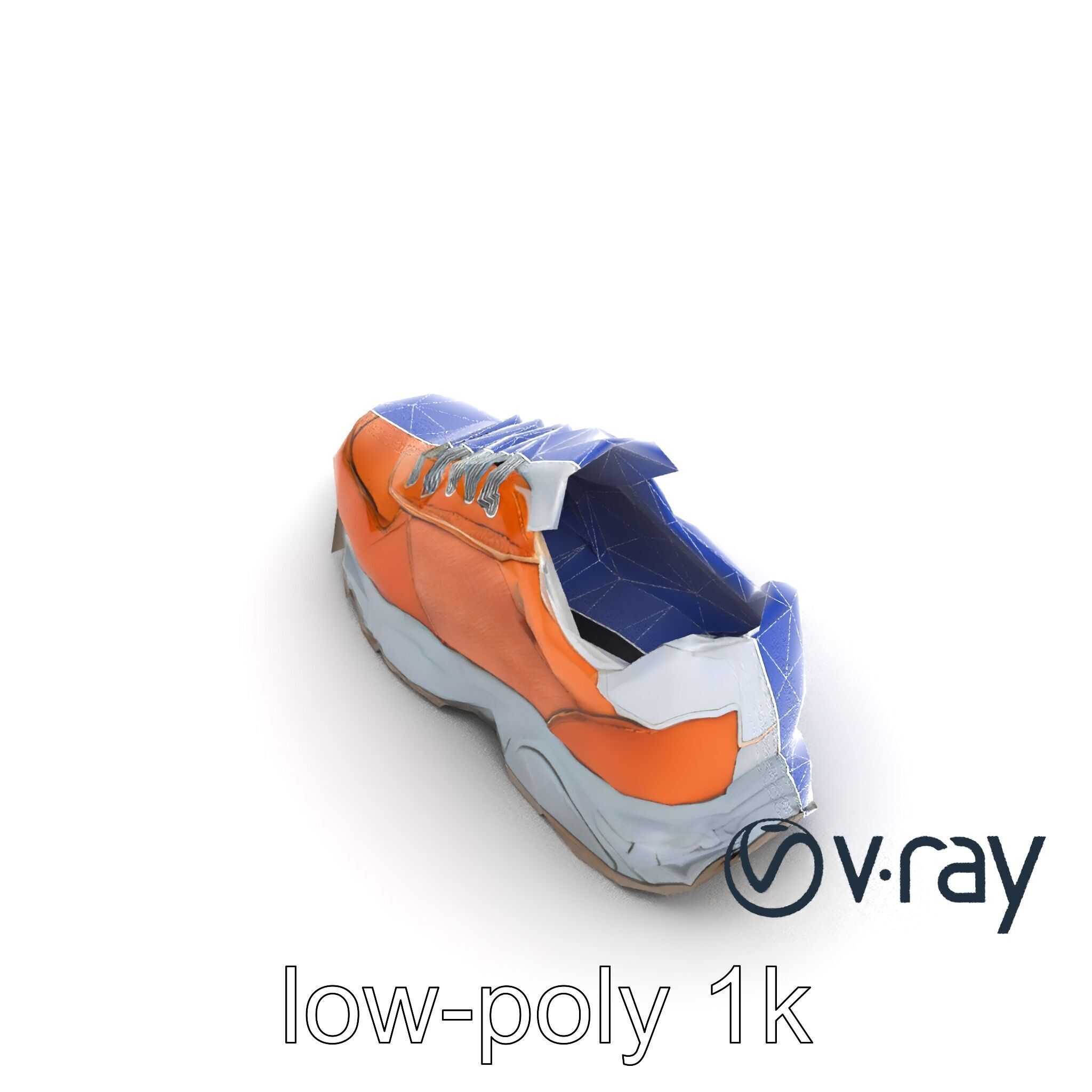 Luxury Designer Sneaker Sculptural model pack Low-poly 3D model_16