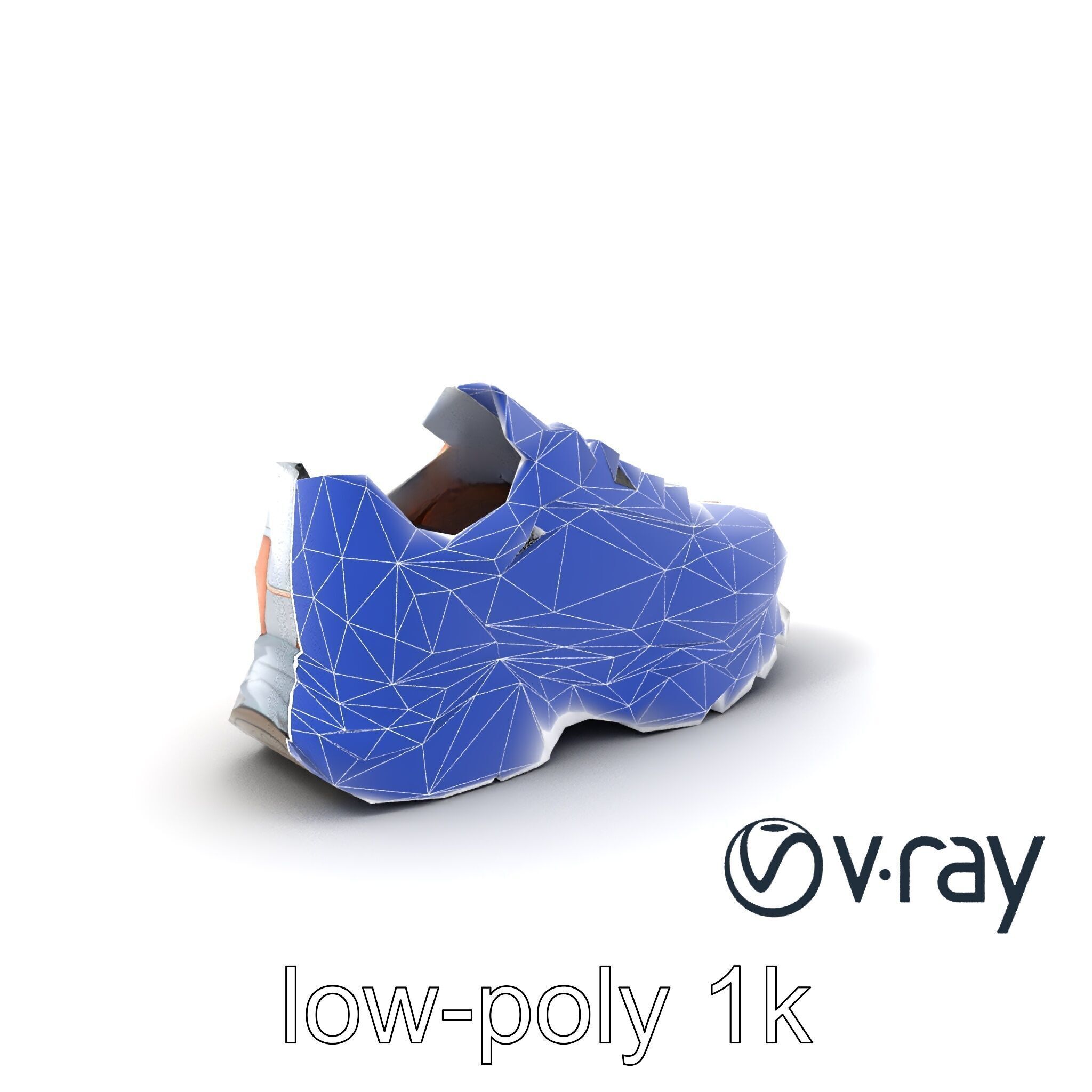 Luxury Designer Sneaker Sculptural model pack Low-poly 3D model_7