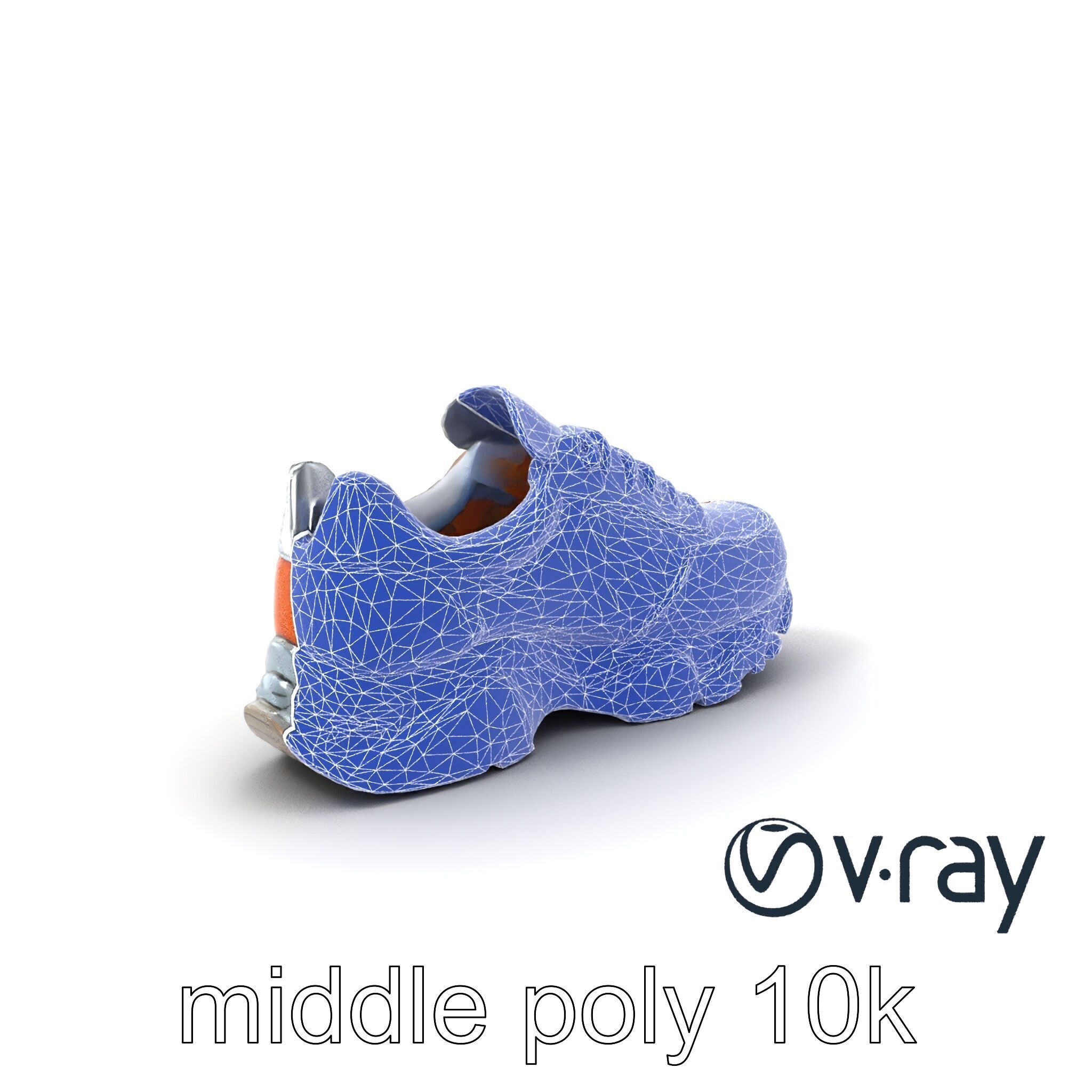 Luxury Designer Sneaker Sculptural model pack Low-poly 3D model_6