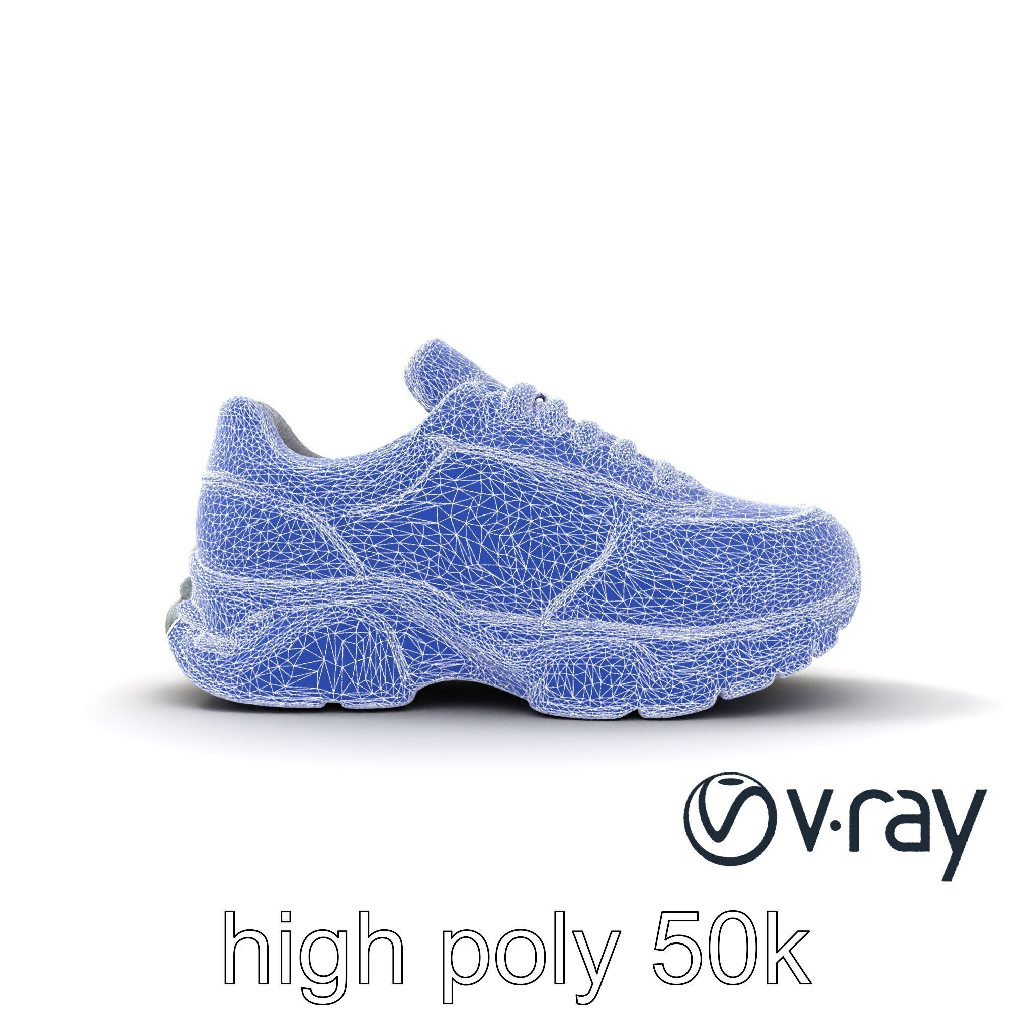 Luxury Designer Sneaker Sculptural model pack Low-poly 3D model_18