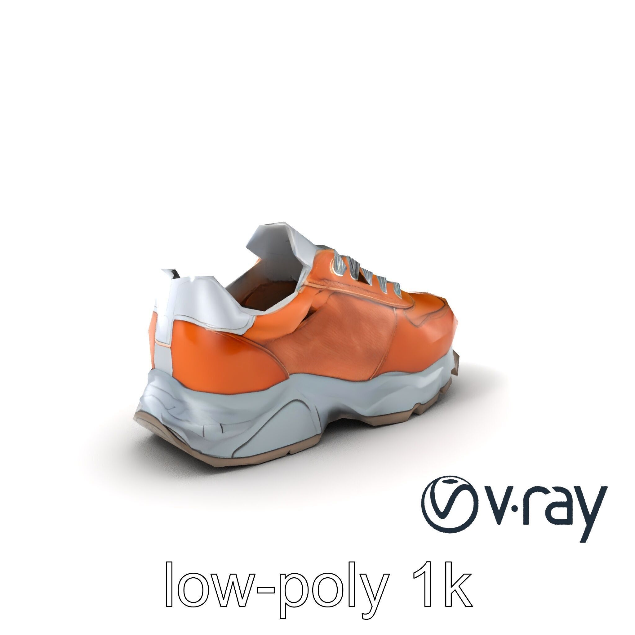 Luxury Designer Sneaker Sculptural model pack Low-poly 3D model_2