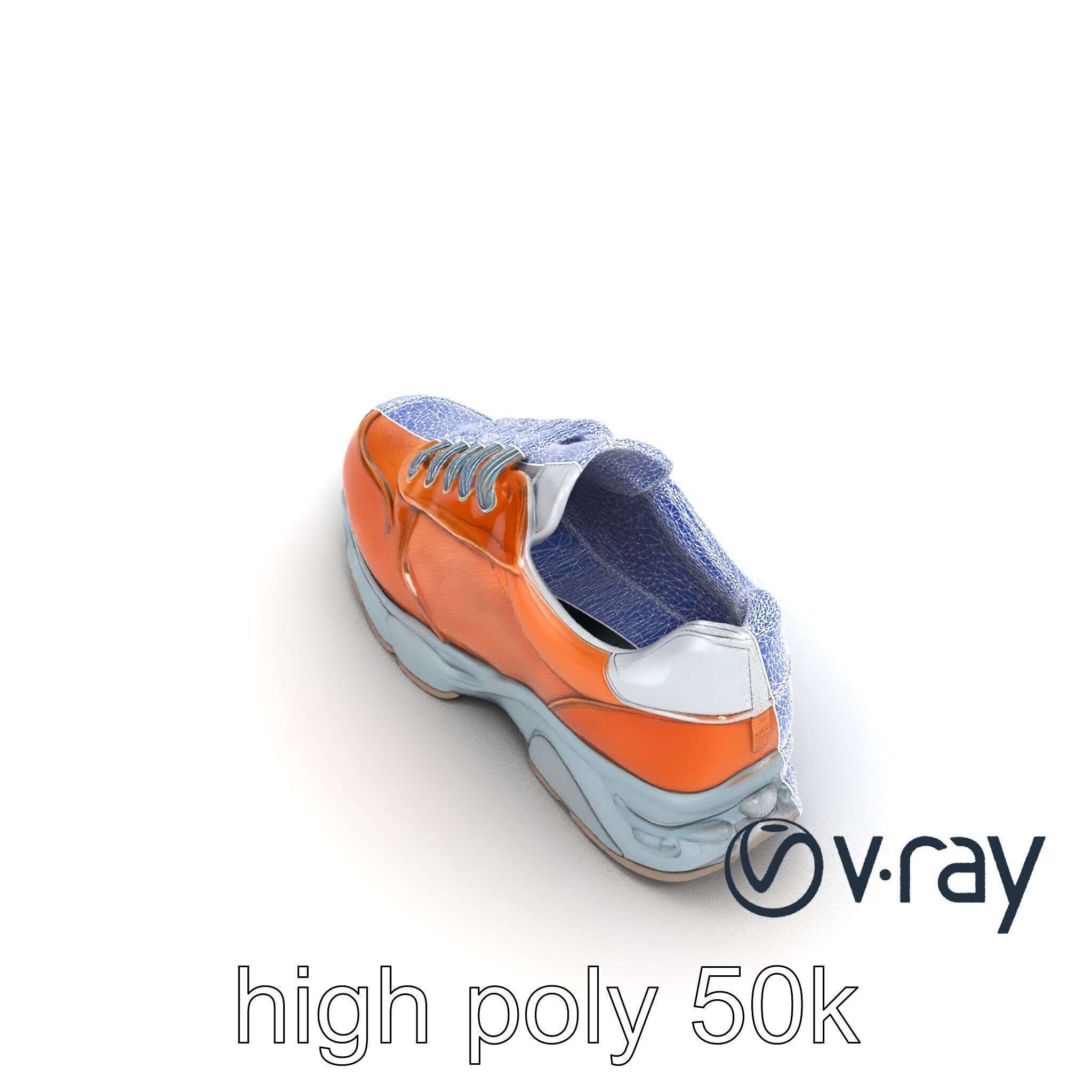Luxury Designer Sneaker Sculptural model pack Low-poly 3D model_22