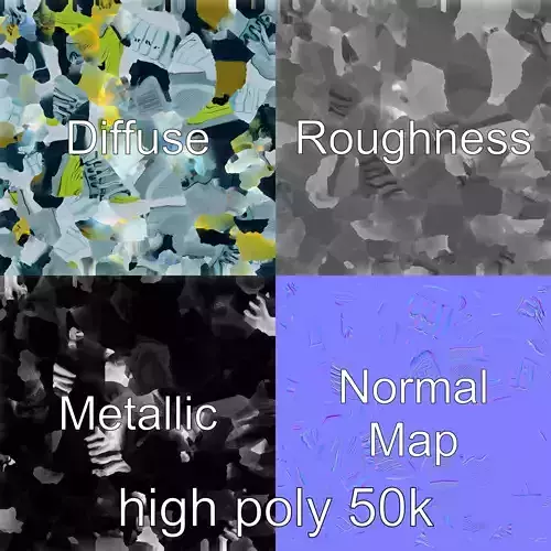 Lightweight Racing Sneaker model pack Low-poly 3D model