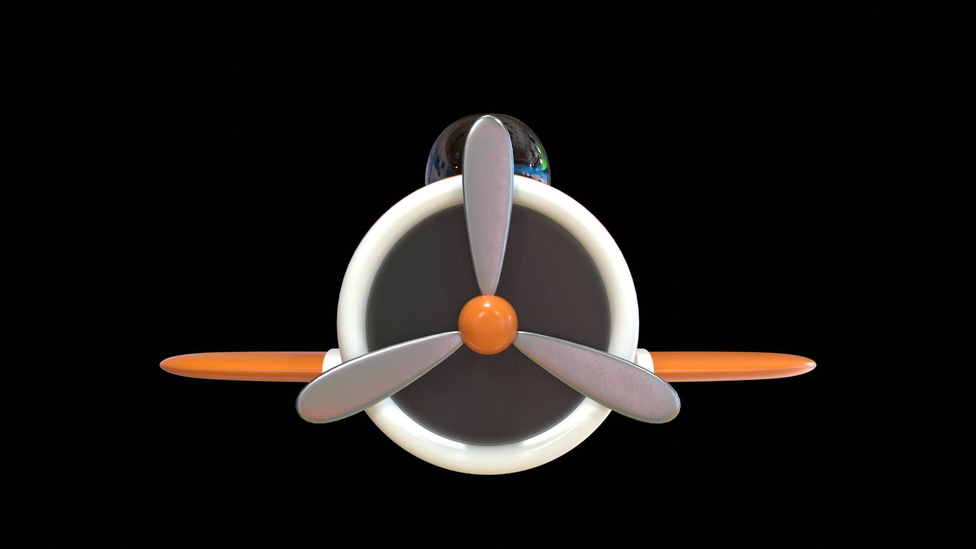 Toy Plane - 3D Model Low-poly 3D model_3