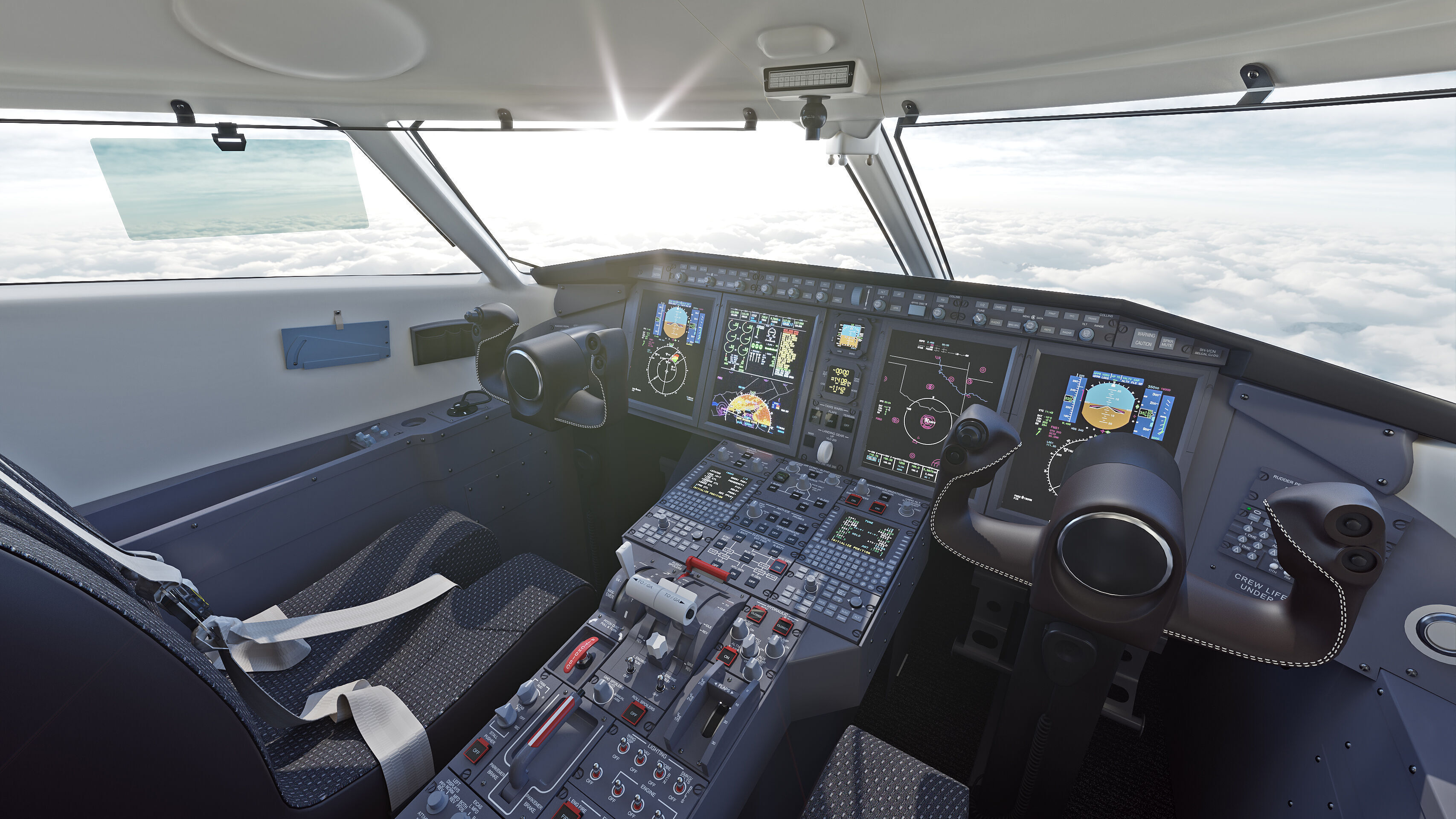 Airplane Bombardier Challenger 350 with interior 3D model_3