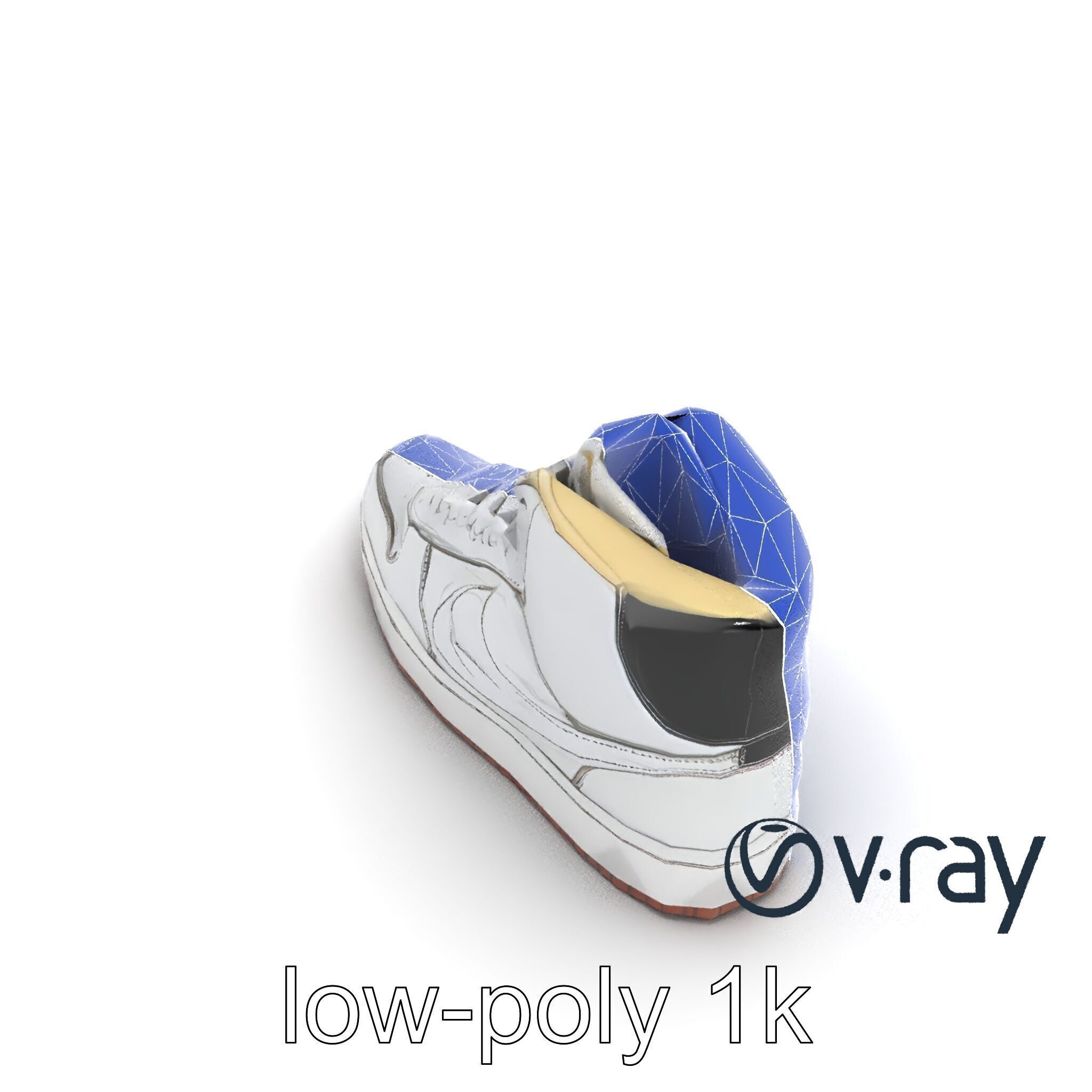 Classic Basketball Sneaker High-Top Leather model pack Low-poly 3D model_21