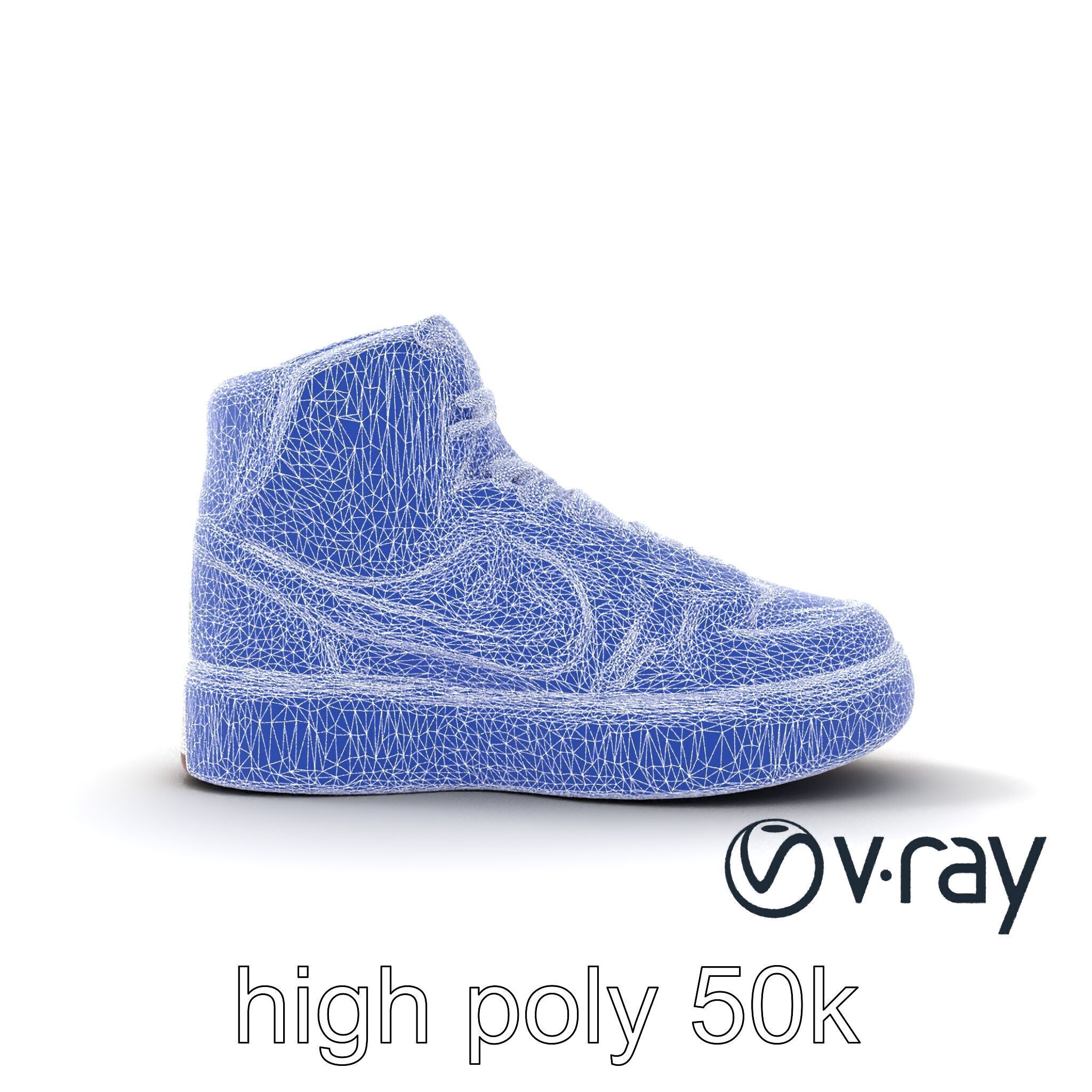 Classic Basketball Sneaker High-Top Leather model pack Low-poly 3D model_32