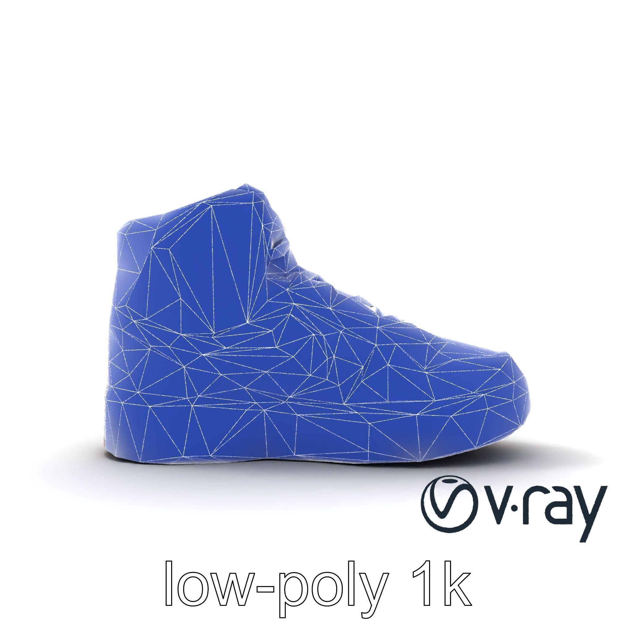 Classic Basketball Sneaker High-Top Leather model pack Low-poly 3D model_26