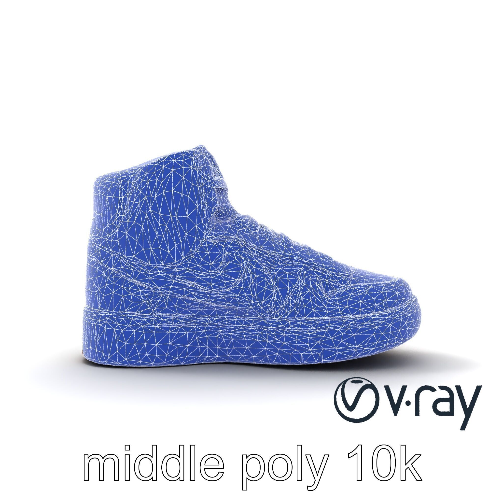 Classic Basketball Sneaker High-Top Leather model pack Low-poly 3D model_31