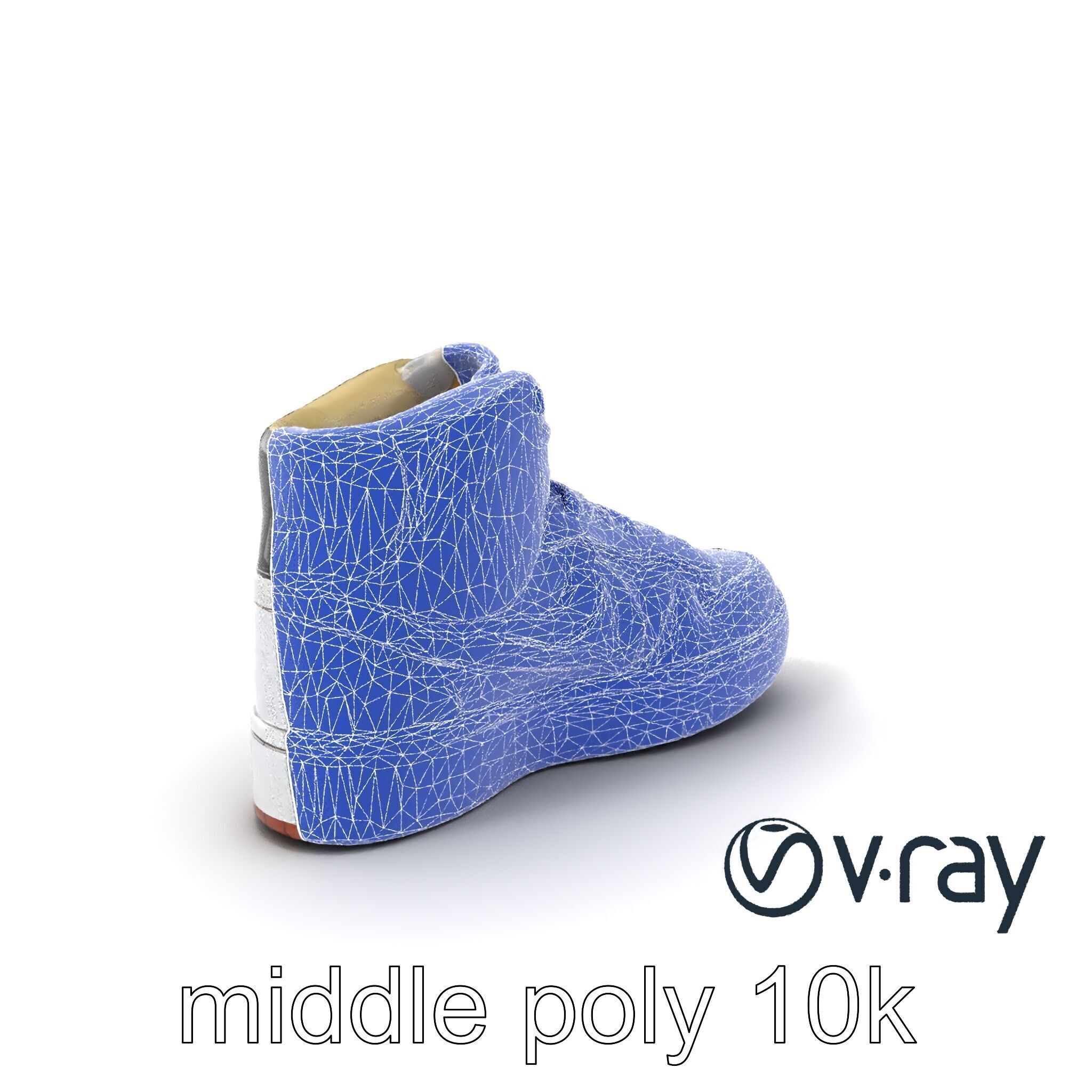Classic Basketball Sneaker High-Top Leather model pack Low-poly 3D model_30